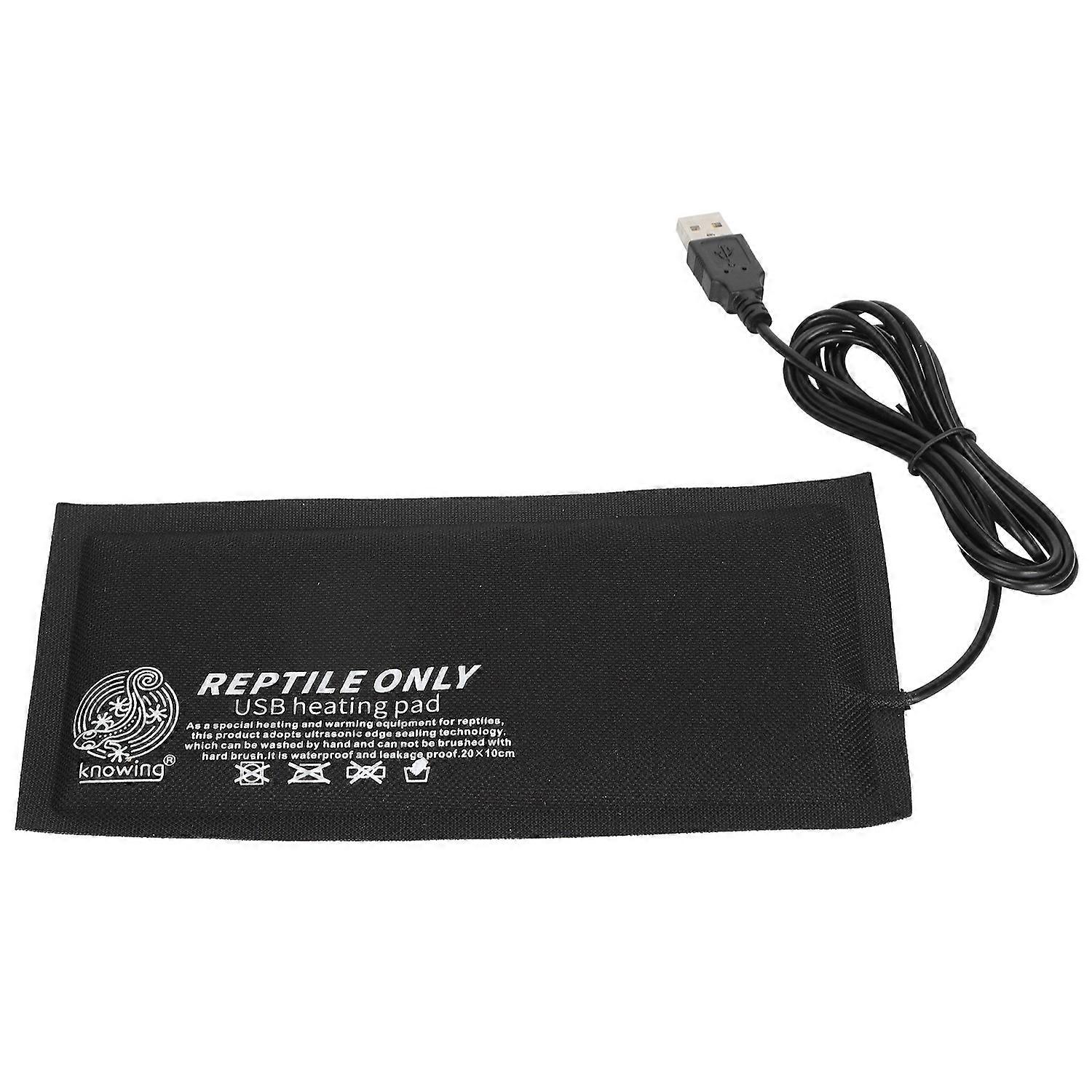 Reptile USB Heating Pad Fiber Cloth for Reptiles Snakes Lizard Hermit Crab TurtleLarge