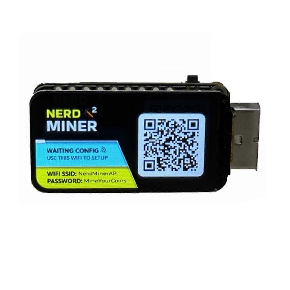 NerdMiner 260Kh/S USB Miner Thumb Bitcoins Miner Solo Lottery Miner with Mini Display for Luckyminer USB BTC Mining