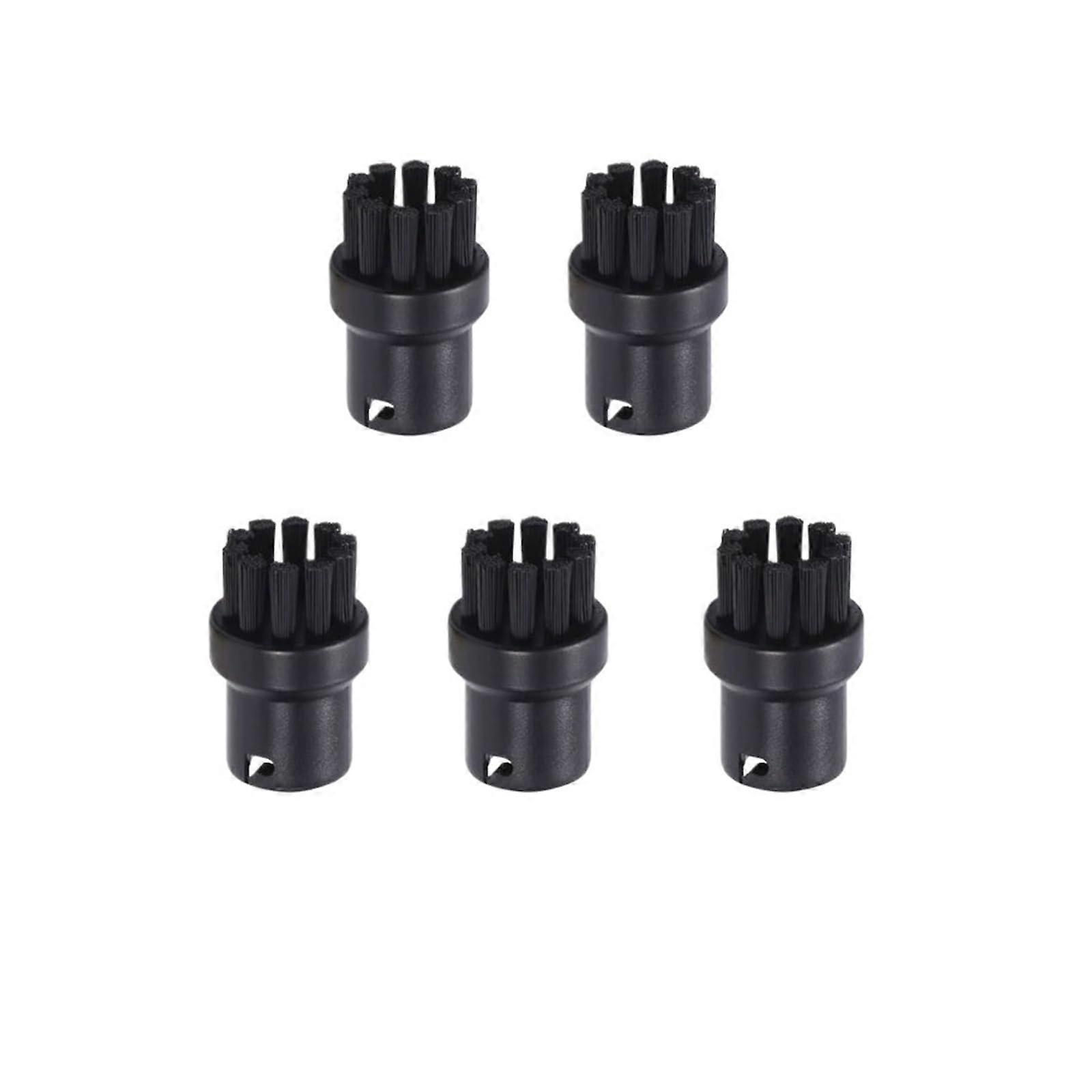 Steam Engine Cleaning Brush Set Black Bristles for Steamer, 5 Pack Replacement