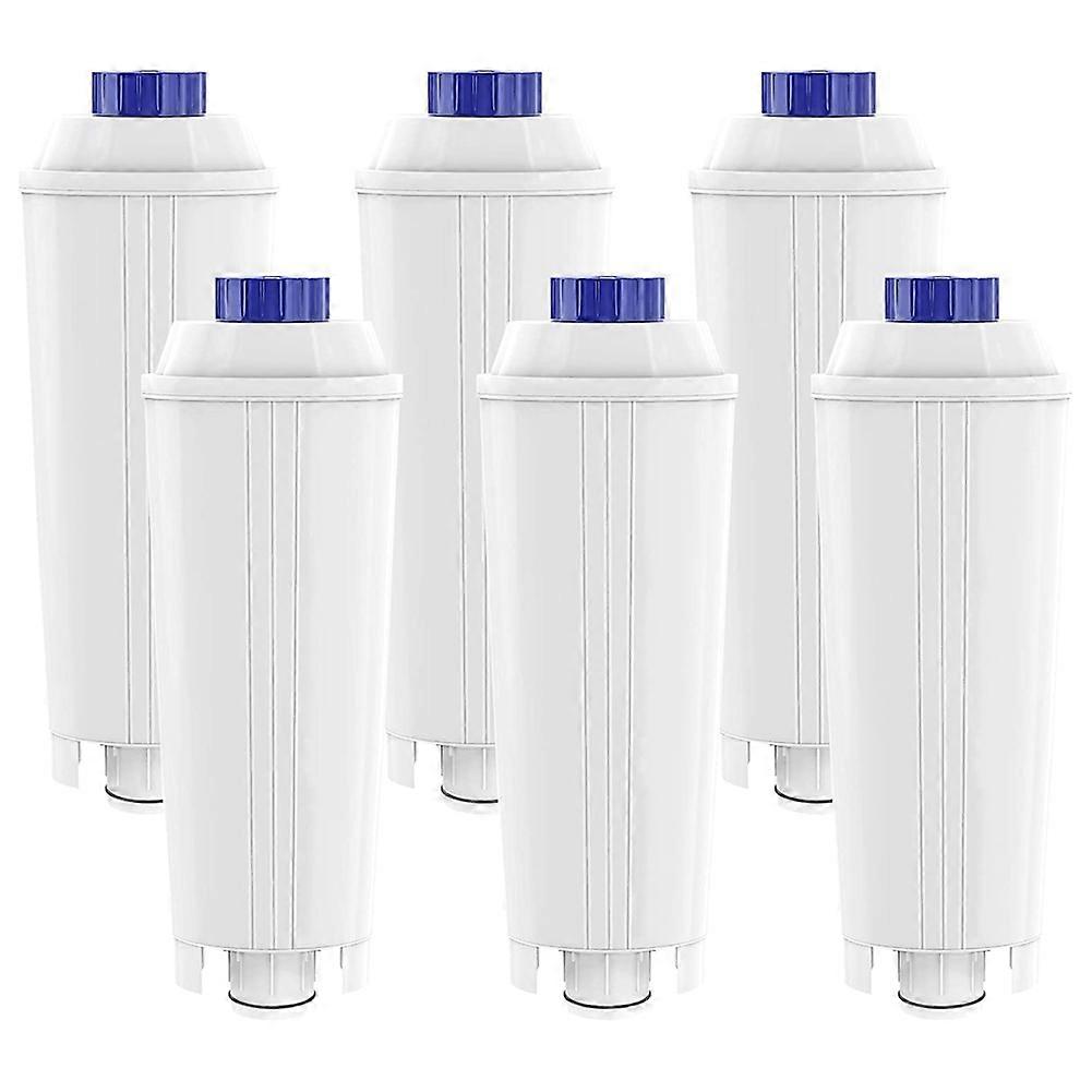 6 Pack Of Coffee Machine Filter for Delonghi Dlsc002 Filter Ecam, Esam, Etam, Bco, Ec with Activated Carbon Softener