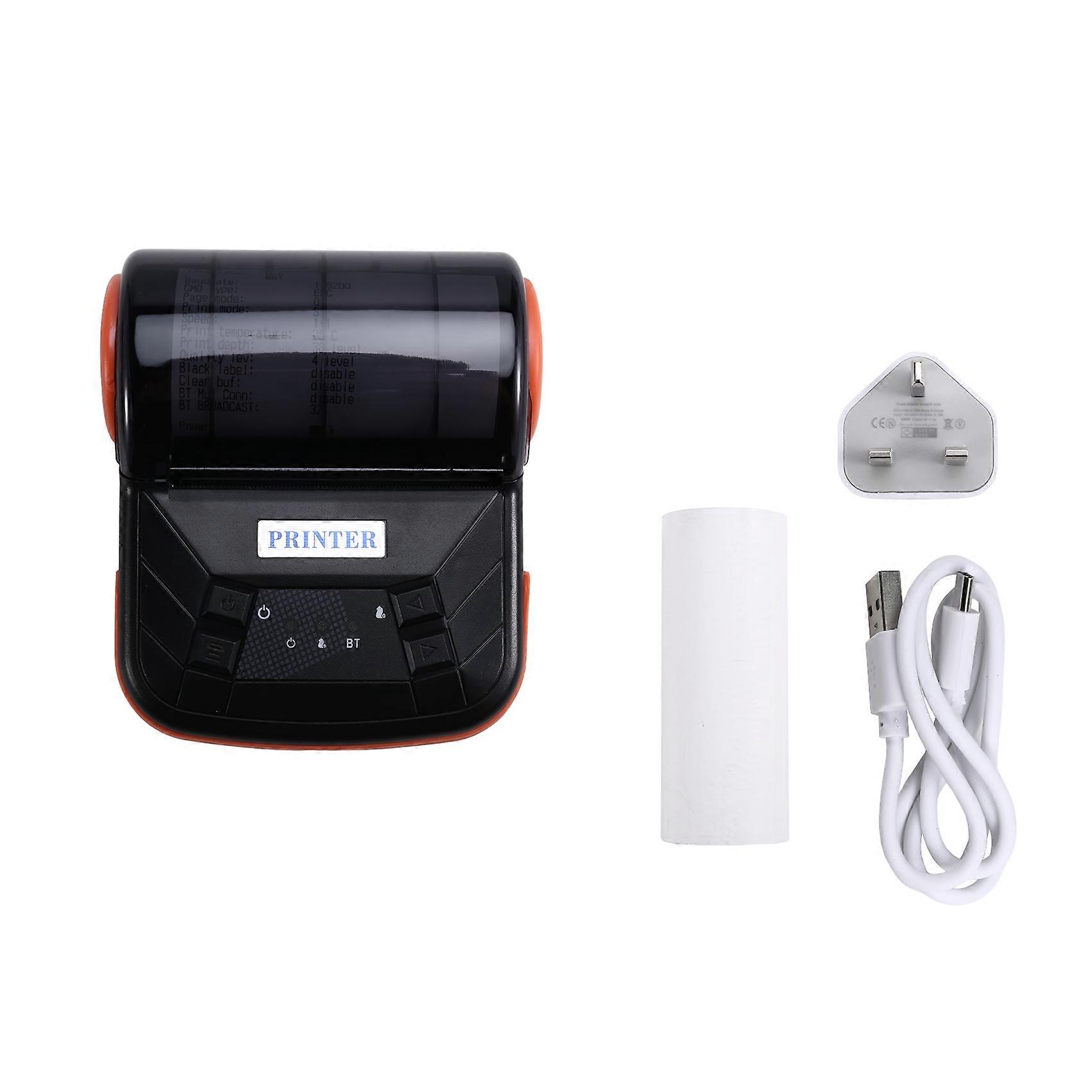 Portable High Speed Bluetooth Printer Mini Thermal Inkless Printer Long Battery Life for Android, IOS, Windows UK Plug