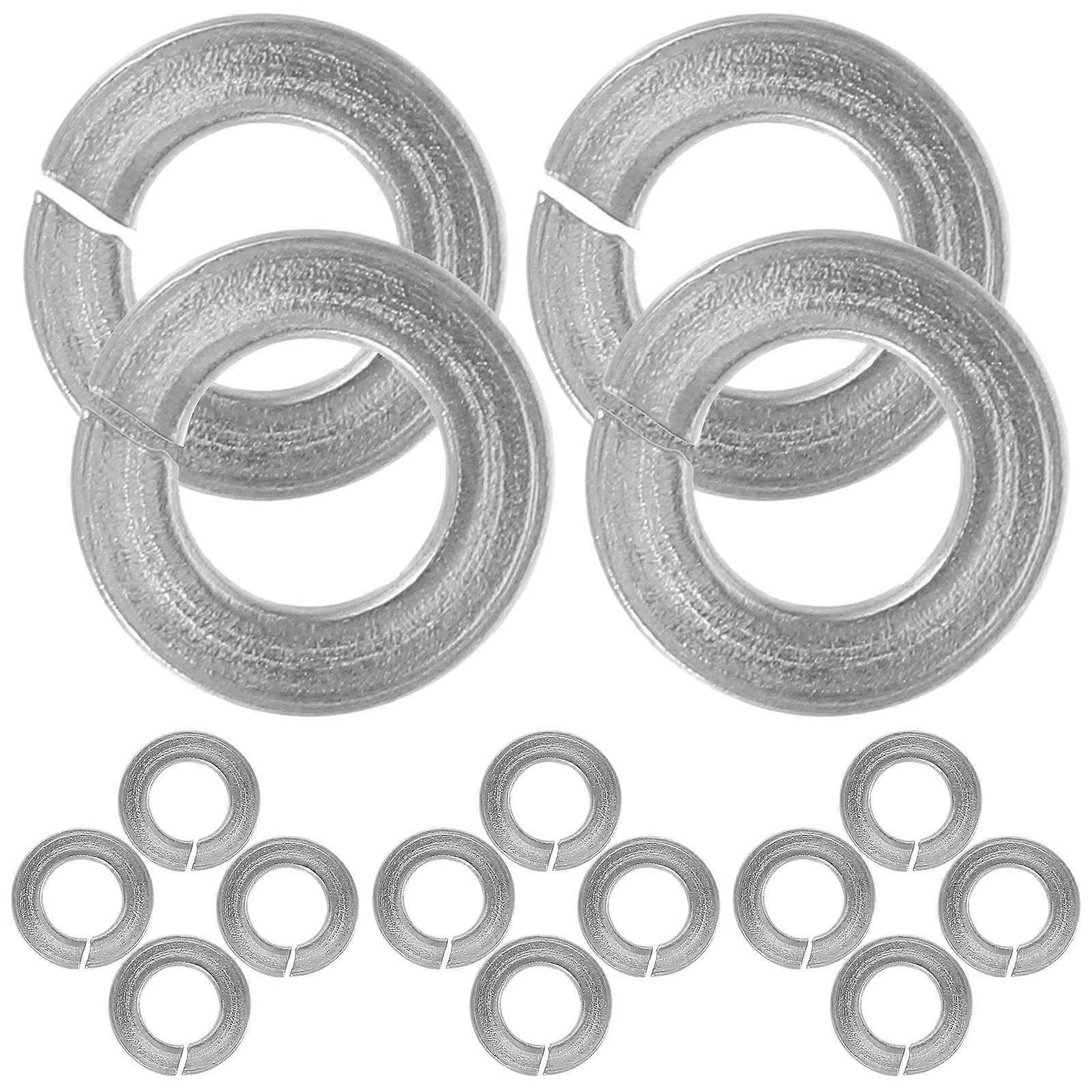100pcs Stainless Steel Spring Washers for General Repair Split Design Lock Washers