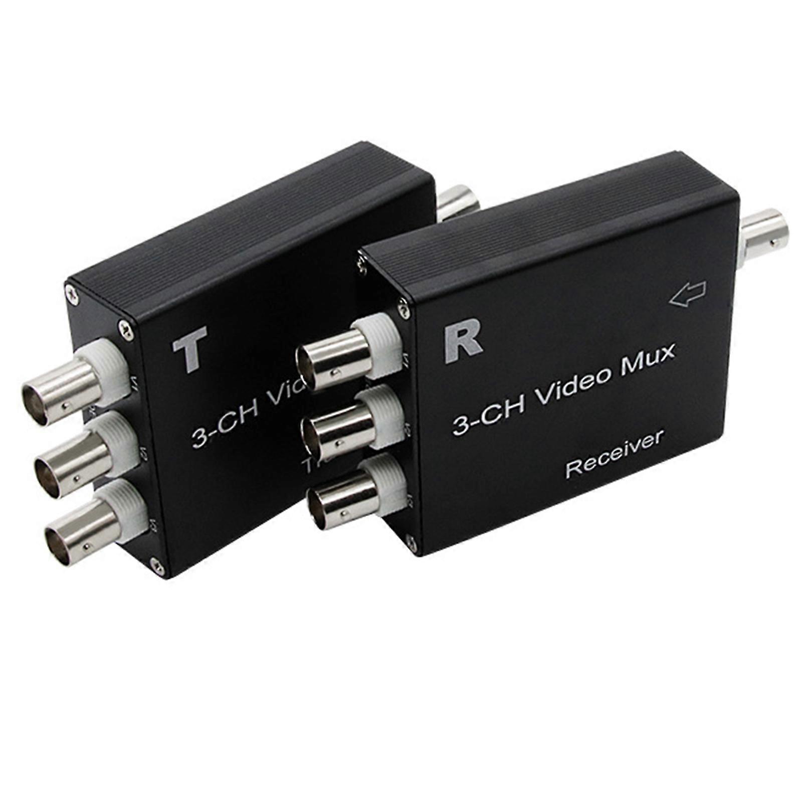 3Channel Video Multiplexer for Surveillances Systems with 3Way Output Signal Distribution for Analogs Systems Security Multicolor