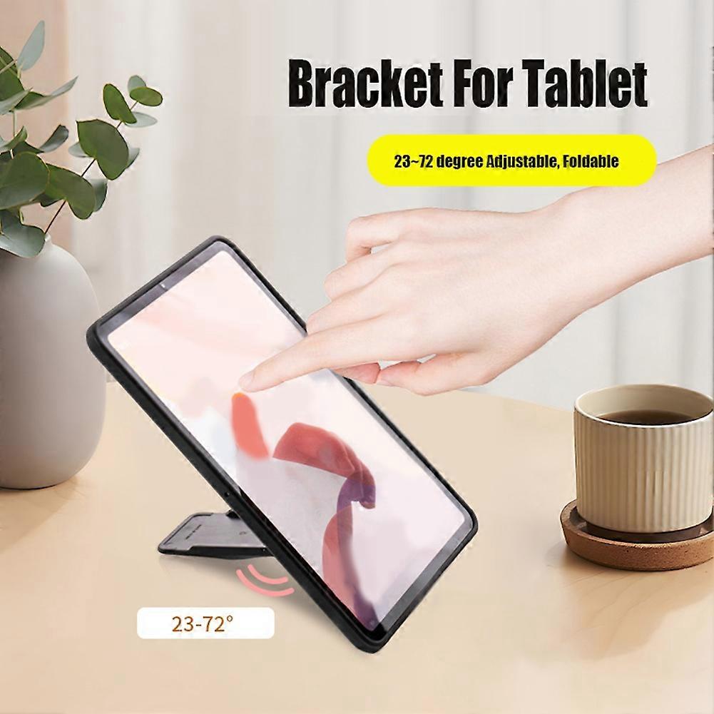 Universal Tablet Stand Foldable Storage Portable Sticky Tablet Bracket for Desktop E-Reader Bracket Tablet Holder Pink