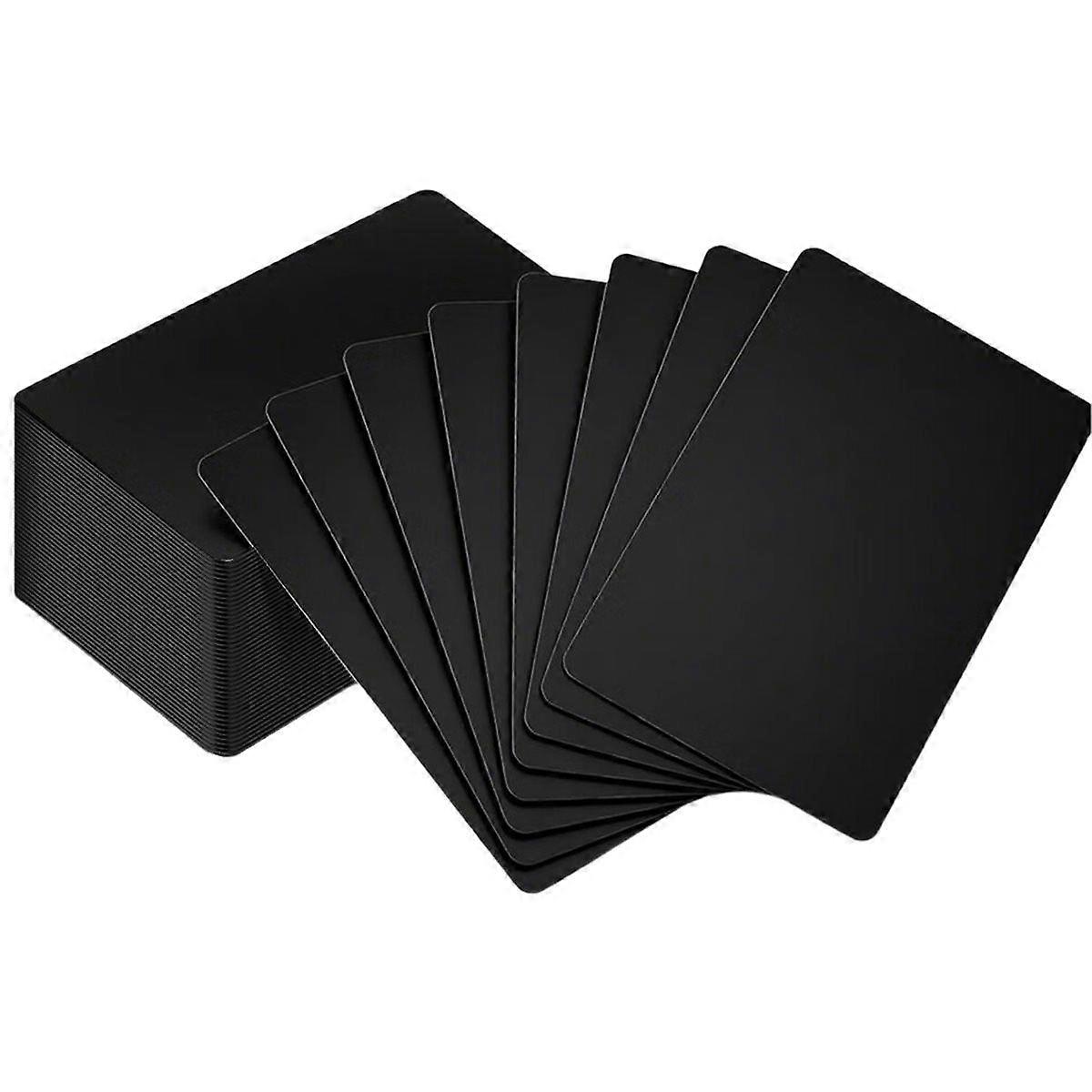 0.8mm Blanks Metal Business Card for Laser Engraving Aluminum Sheet DIY Gift Metal Cards Black 86 X