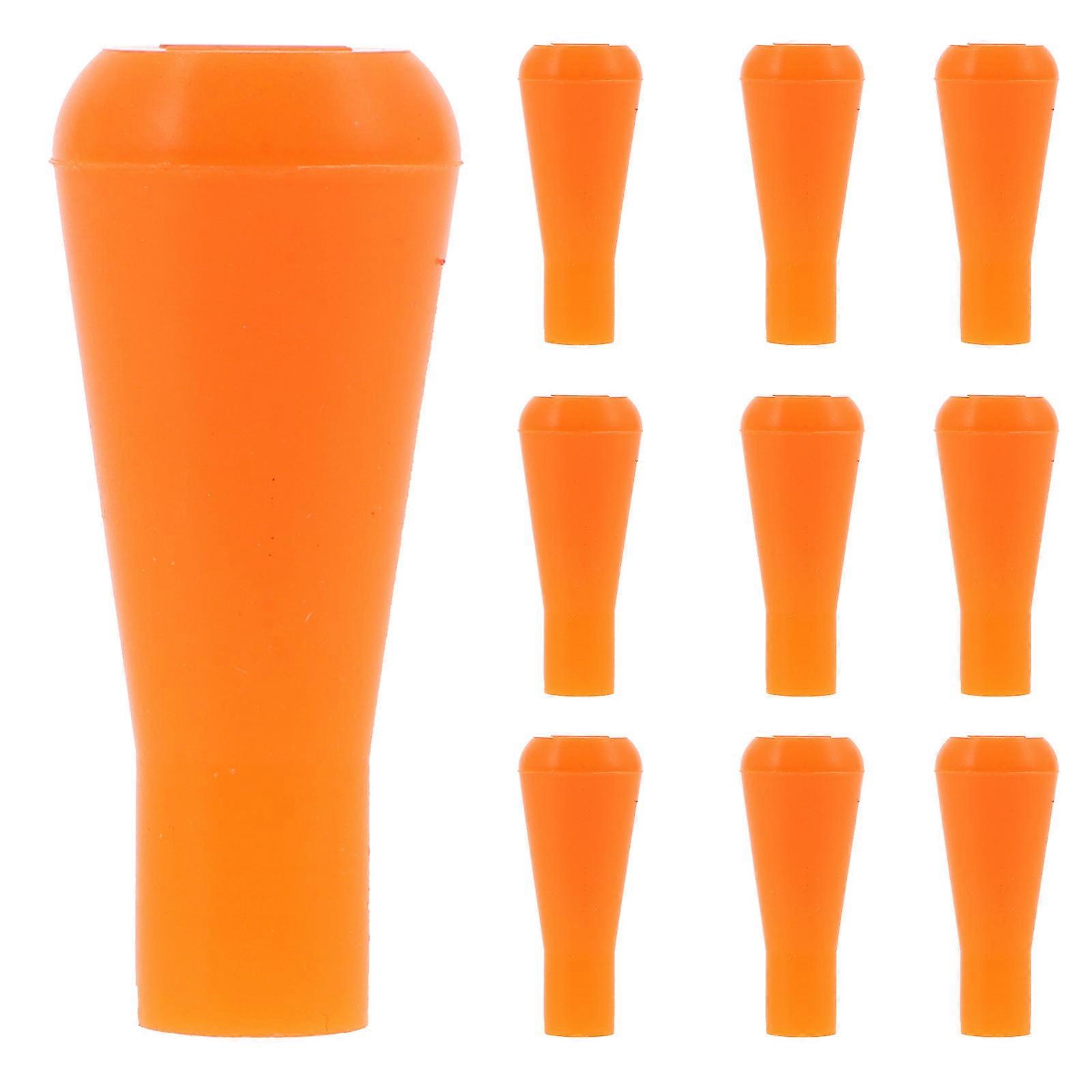 Orange Rubber Arrowheads Archery Practice Arrow Tips 10Pcs Pack
