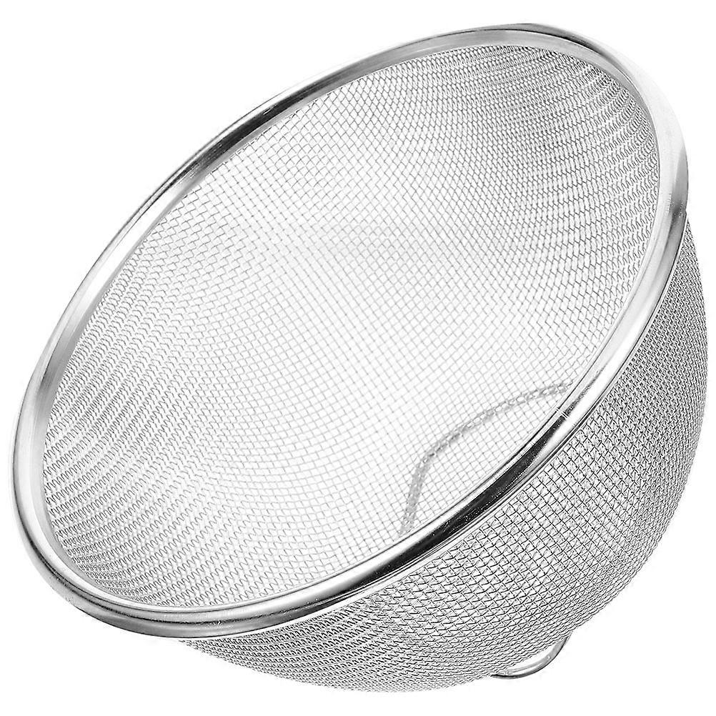 Silver Stainless Steel Colander for Kitchen Vegetable Strainer
