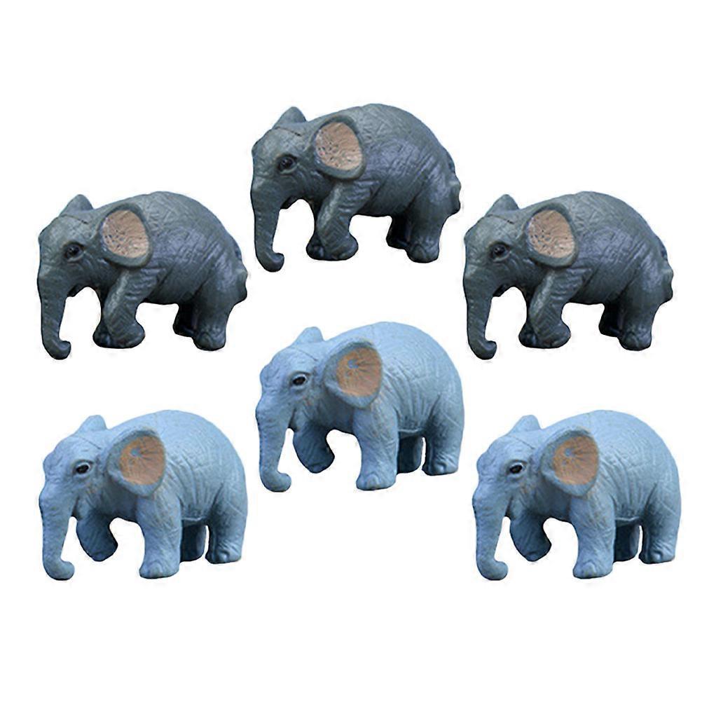 Mini Figurines PVC Statues for Decor 6Pcs Micro Landscape