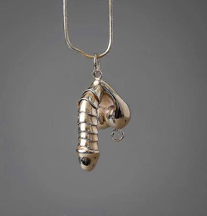 Drôle de collier pendentif érigé