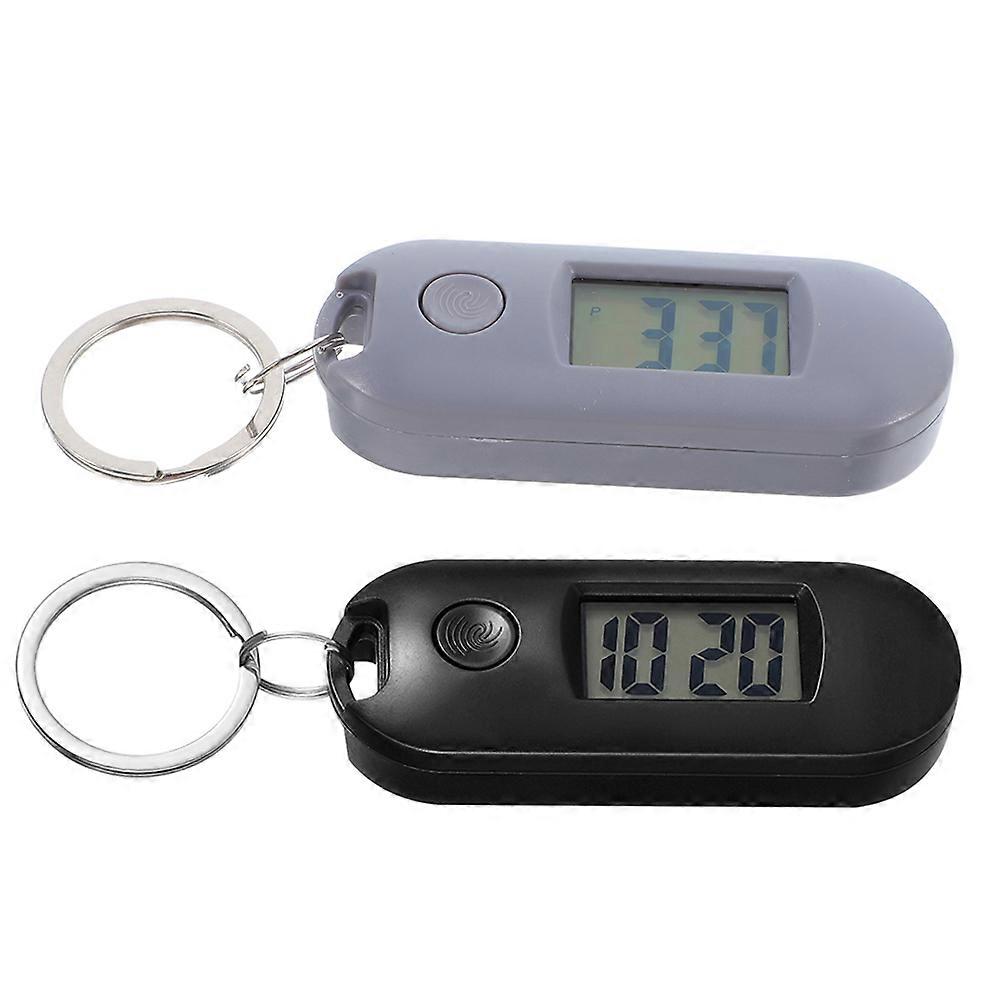 Student Electronic Watch Digital Keychain Watch for Exams 2Pcs