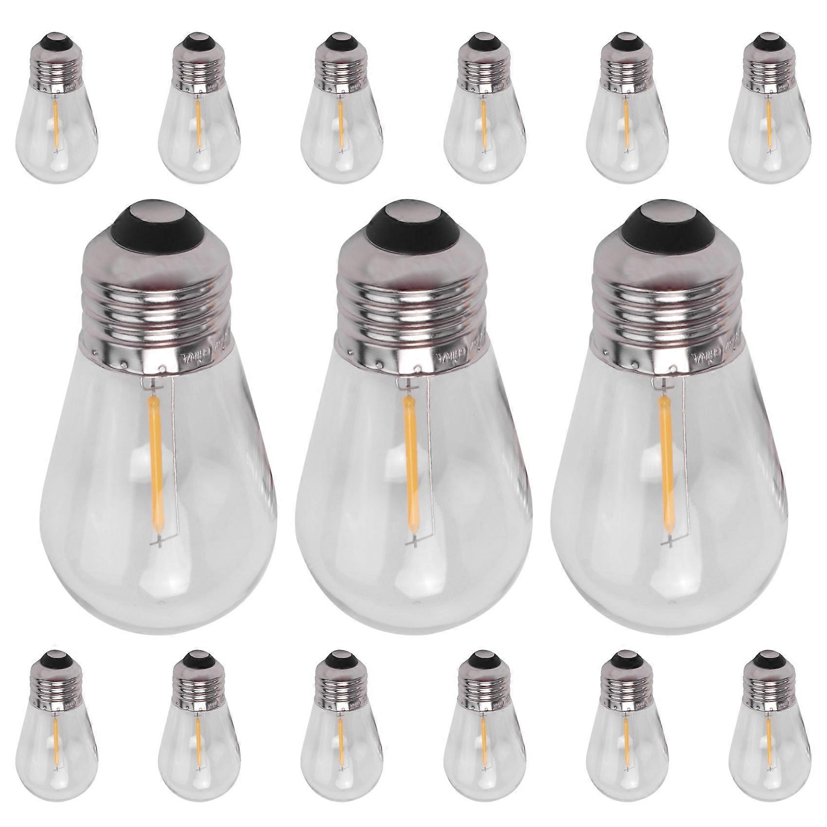 15 Pack 3V LED S14 Replacement Light Bulbs Shatterproof Outdoor