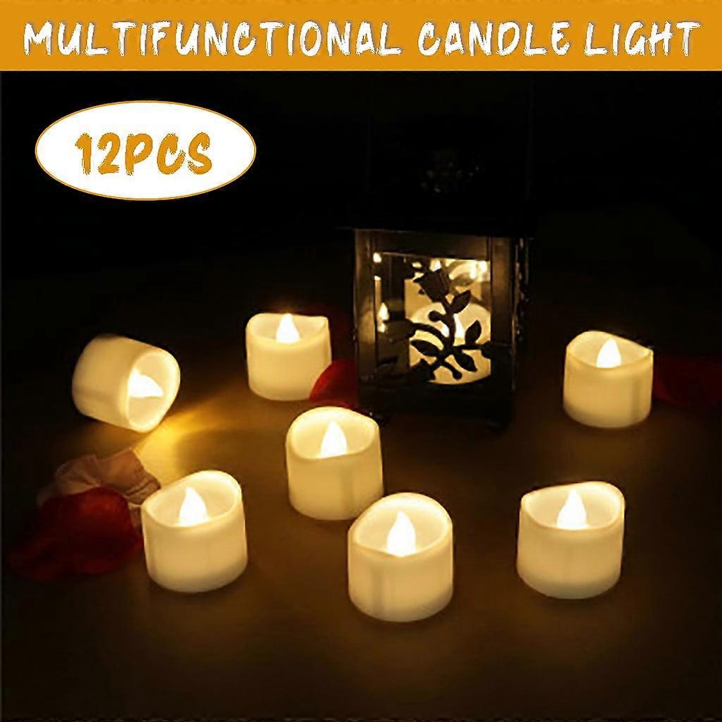 YiFudd Electronic Candle Lamp With Corrugated Small Tea Wax Timer Function Candle Lamp