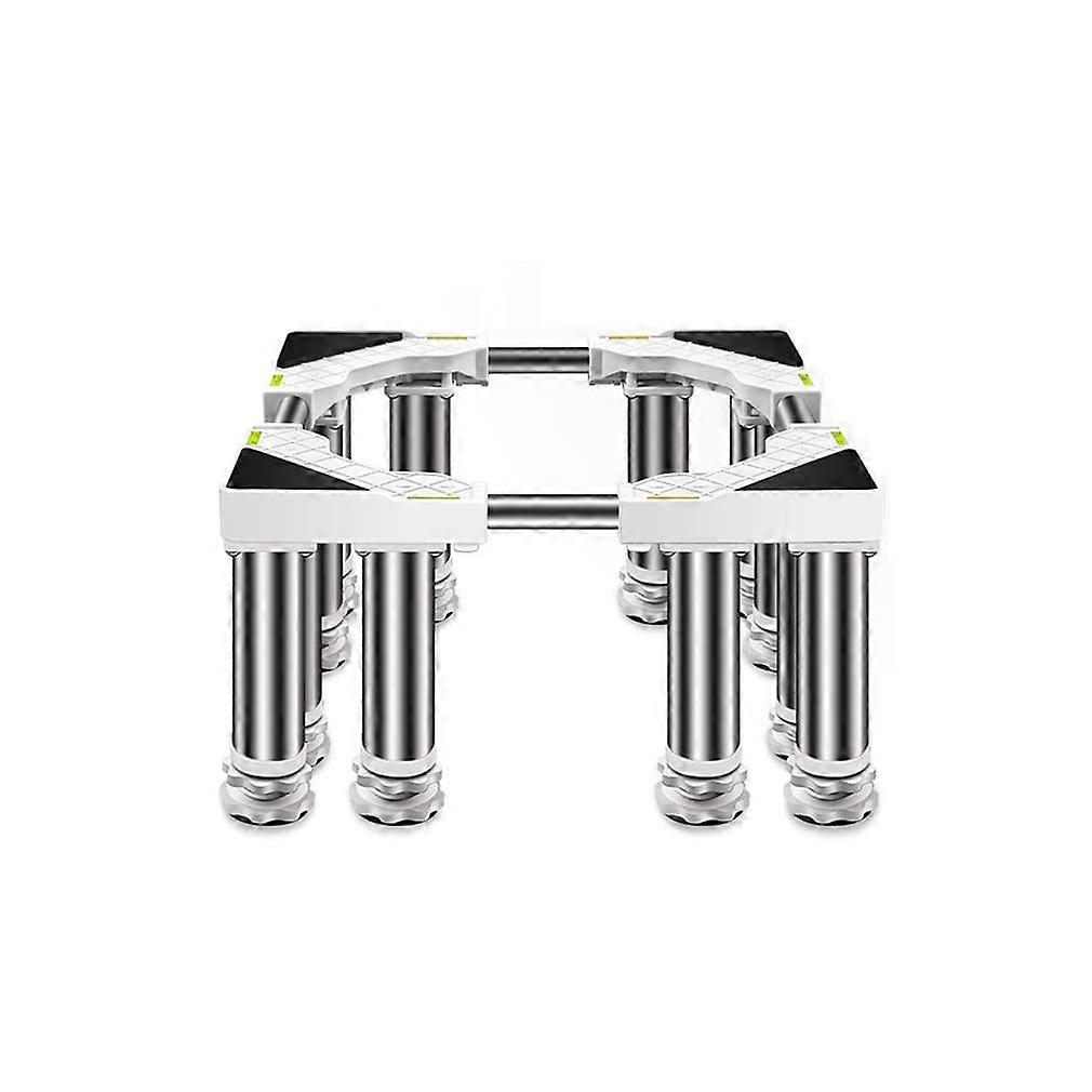 Washing Machine Stand Base Adjustable Anti-Vibration Stainless Steel Bracket Height 19-22cm Length 65-80cm for Dryer and Refrigerator