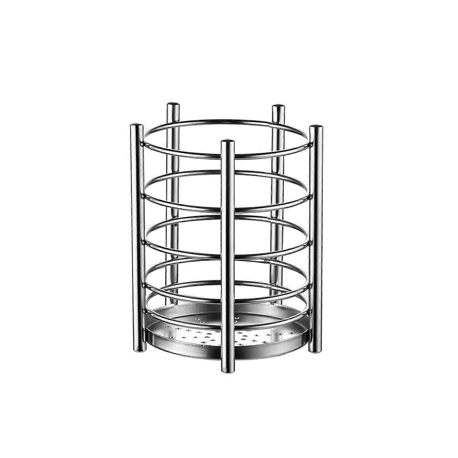 Stainless Steel Utensil Holder with Large Capacity RustResistant Flatware Organizer Rack