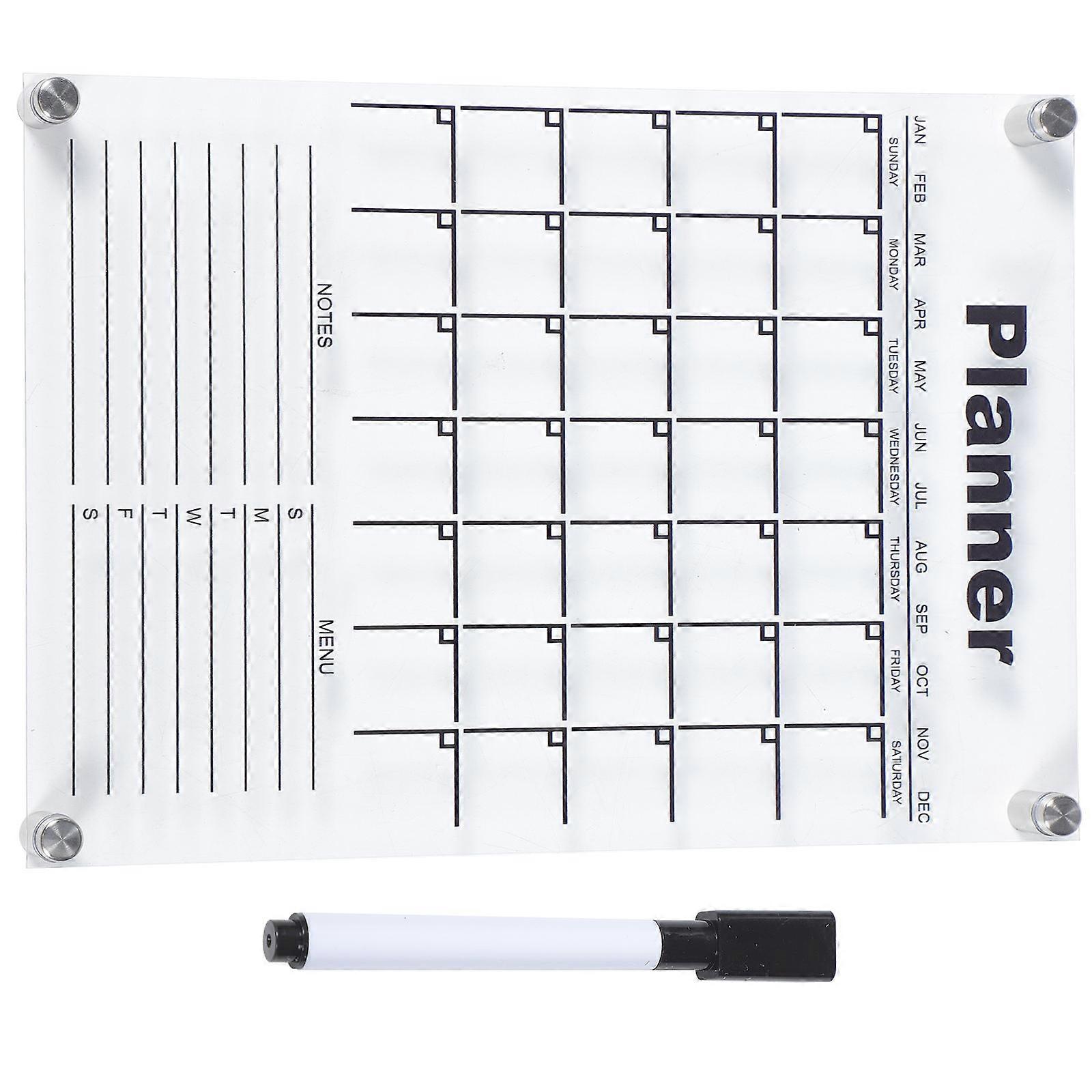 Acrylic Clear Dry Erase Board for Writing Desktop 4Sets Small Whiteboard