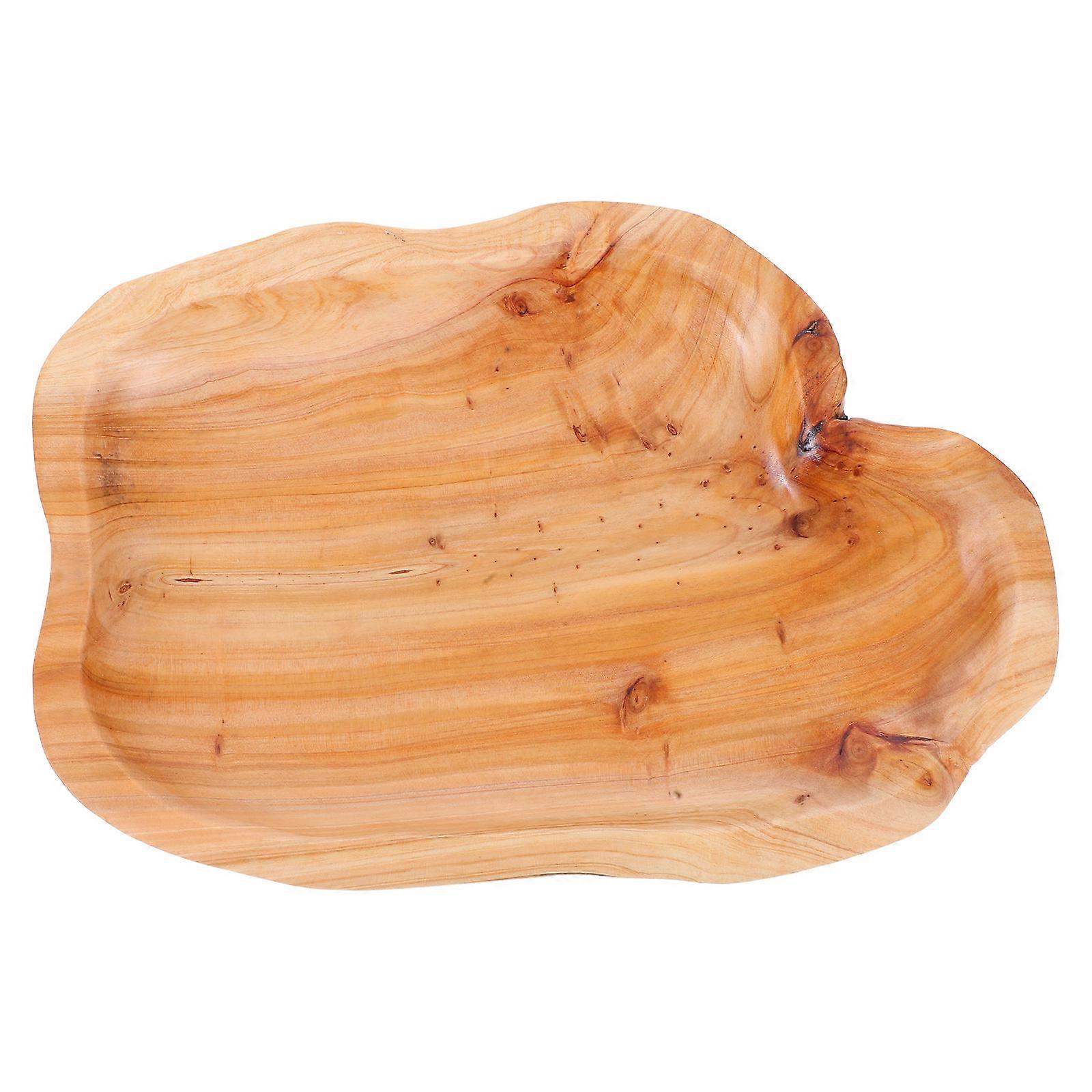 Wooden Serving Tray for Coffee Table 4Pcs Irregular Snack Tray