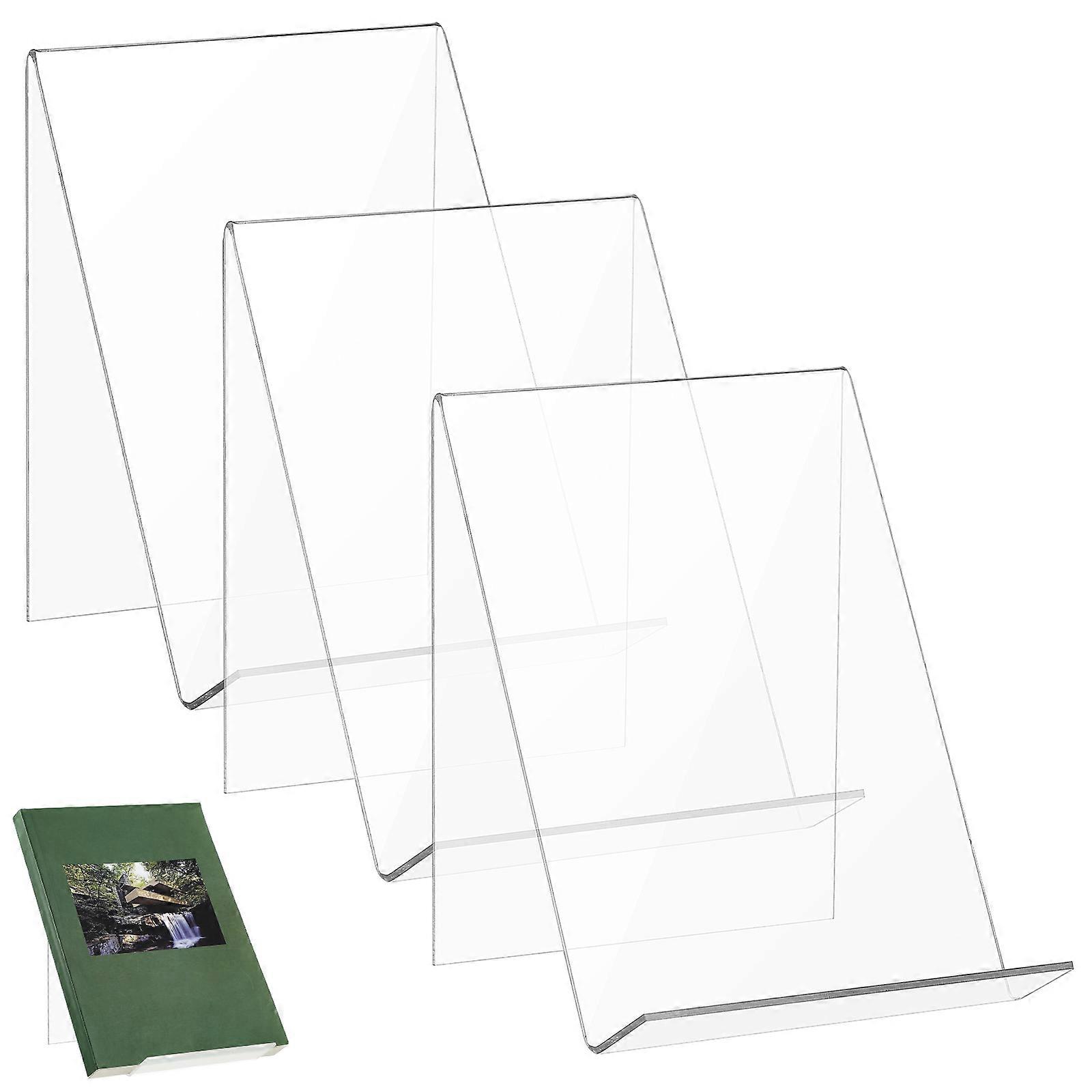 Clear Book Stand for Display Use with 3Pcs Acrylic Album Holders