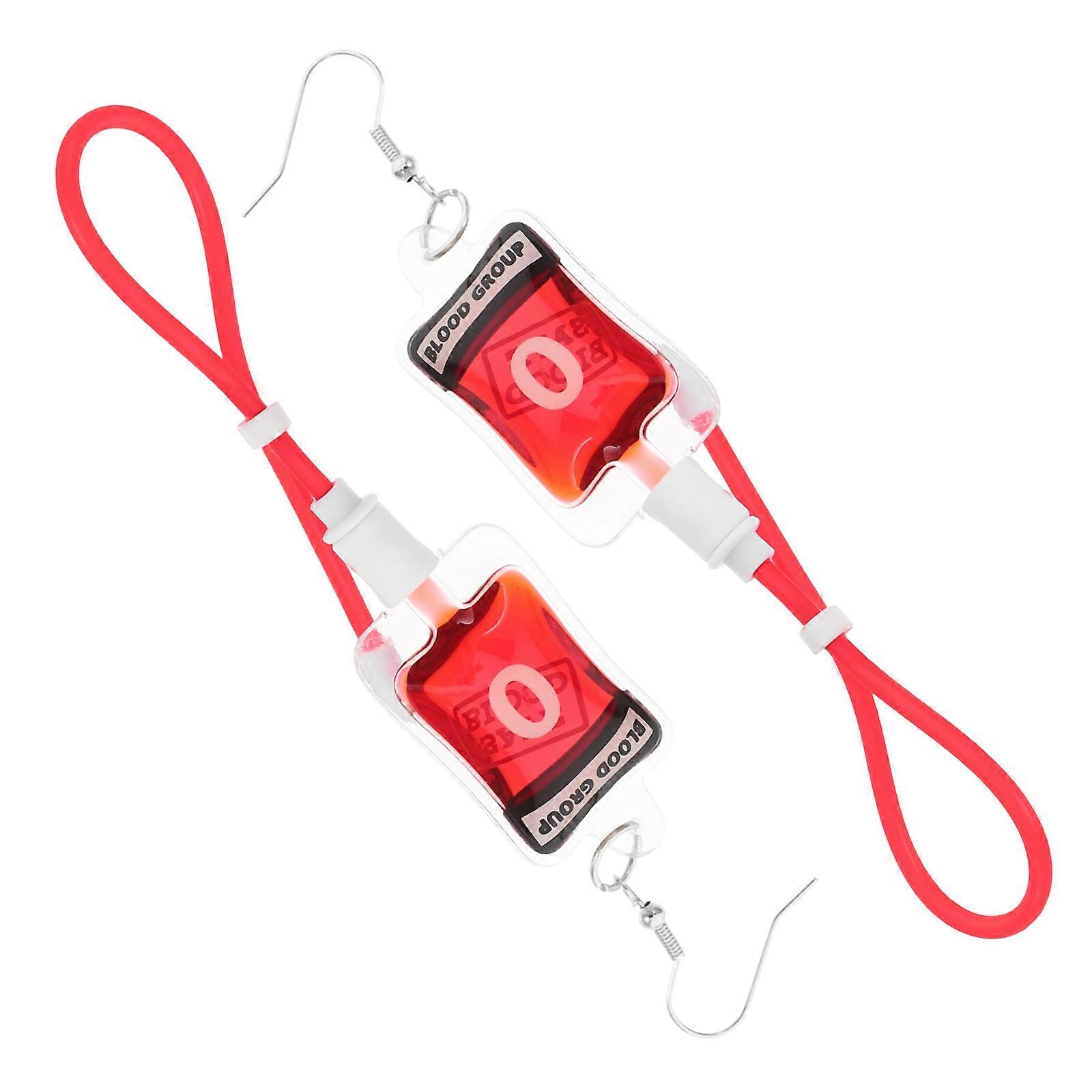 Charm Earring for Decoration 1Pair Red Plastic Alloy Party Accessory