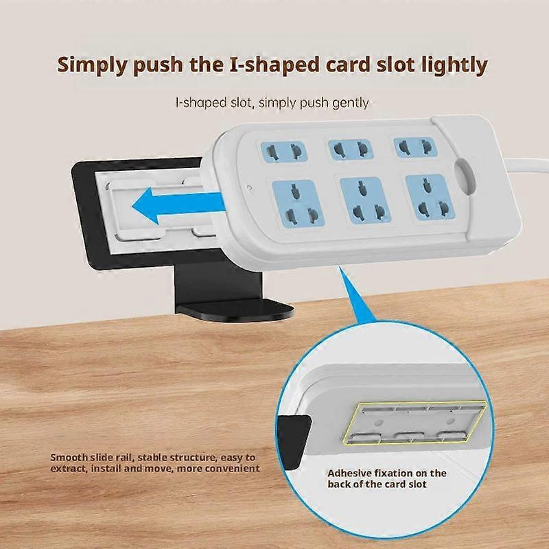 Under-desk power Premium for strip No-Drill mounting Cable Outlet bracket bracket Fixing
