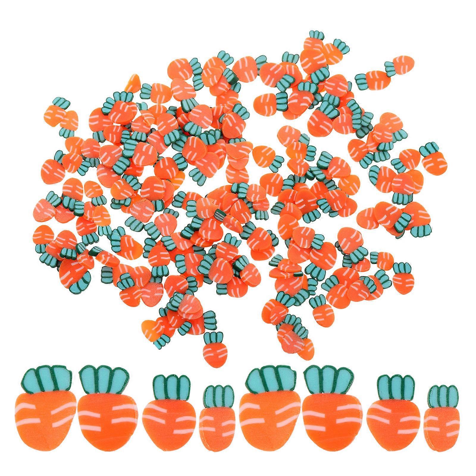 Carrot Soft Clay for Craft Making 10Packs Multi Color Charm