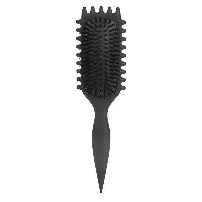 Curl Defining Brush for Curly Hair with Root Lifting and Frizz Reduction, Black