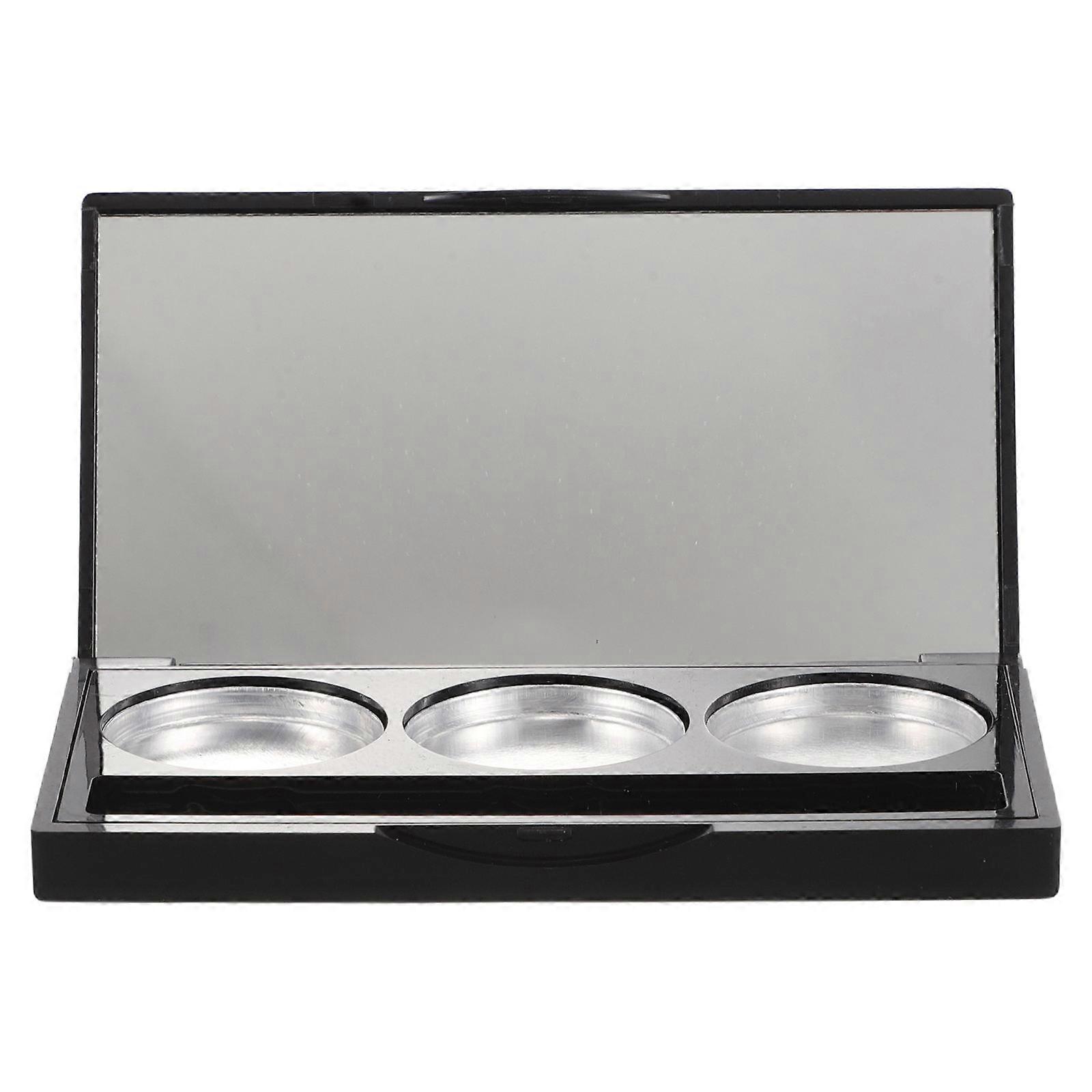 Compact Portable Eyeshadow Palette 3-Grid Pans for Makeup Use 1 Piece