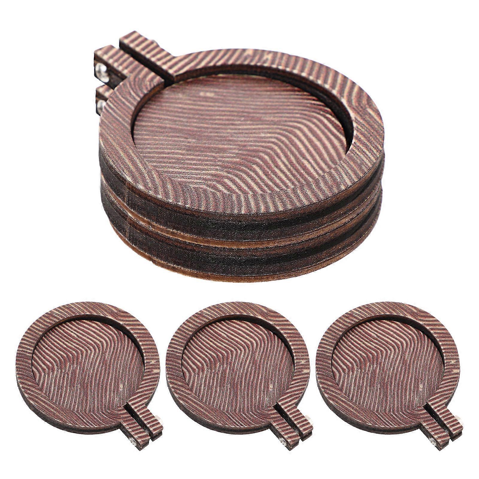 Mini Wooden Embroidery Hoops for Crafts Round Frames 15Pcs Set