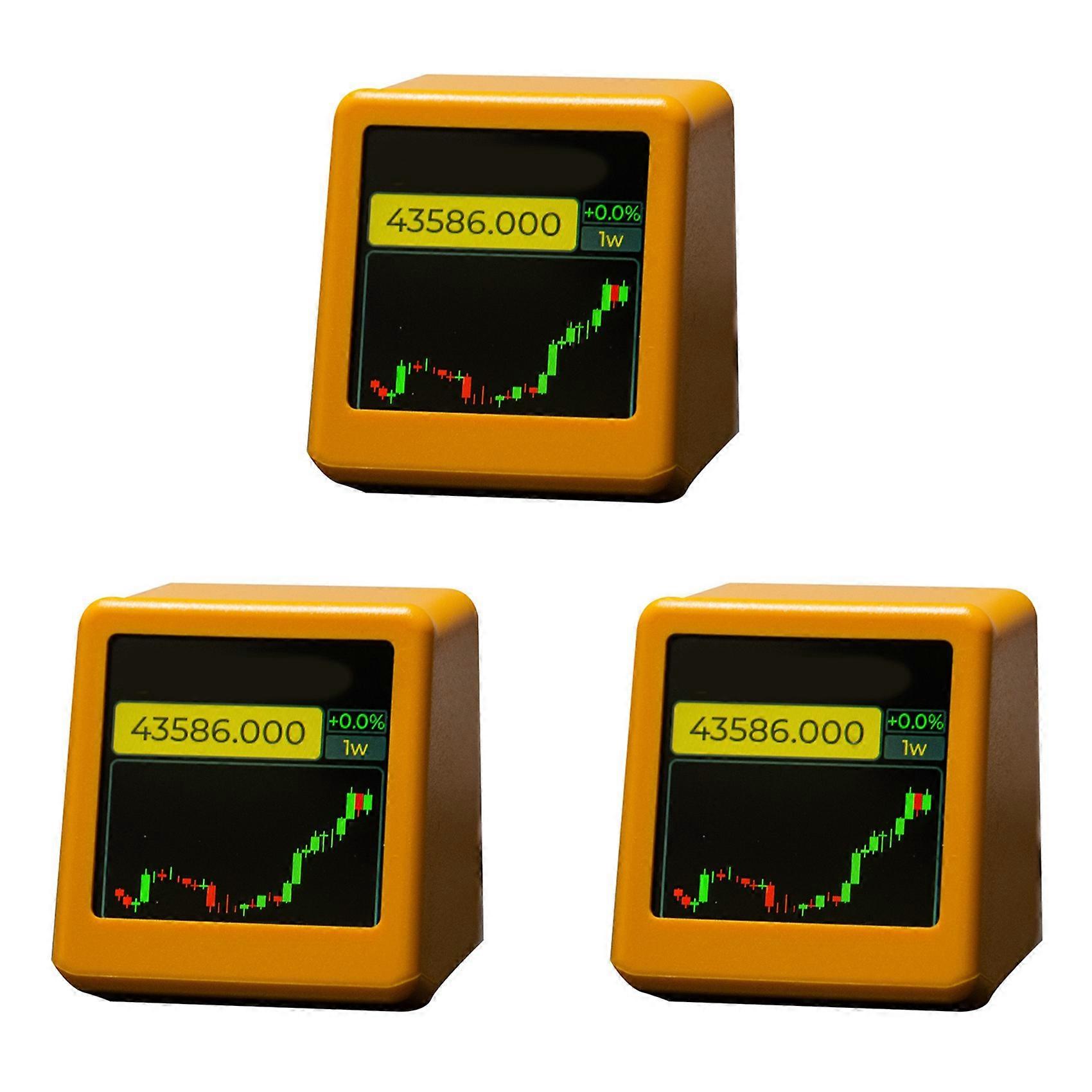 3X for NerdMiner BitCoin Cryptocurrency Display Stocks,Currency Exchange Rate,Price Tracker Ticker Weather Time Clock C