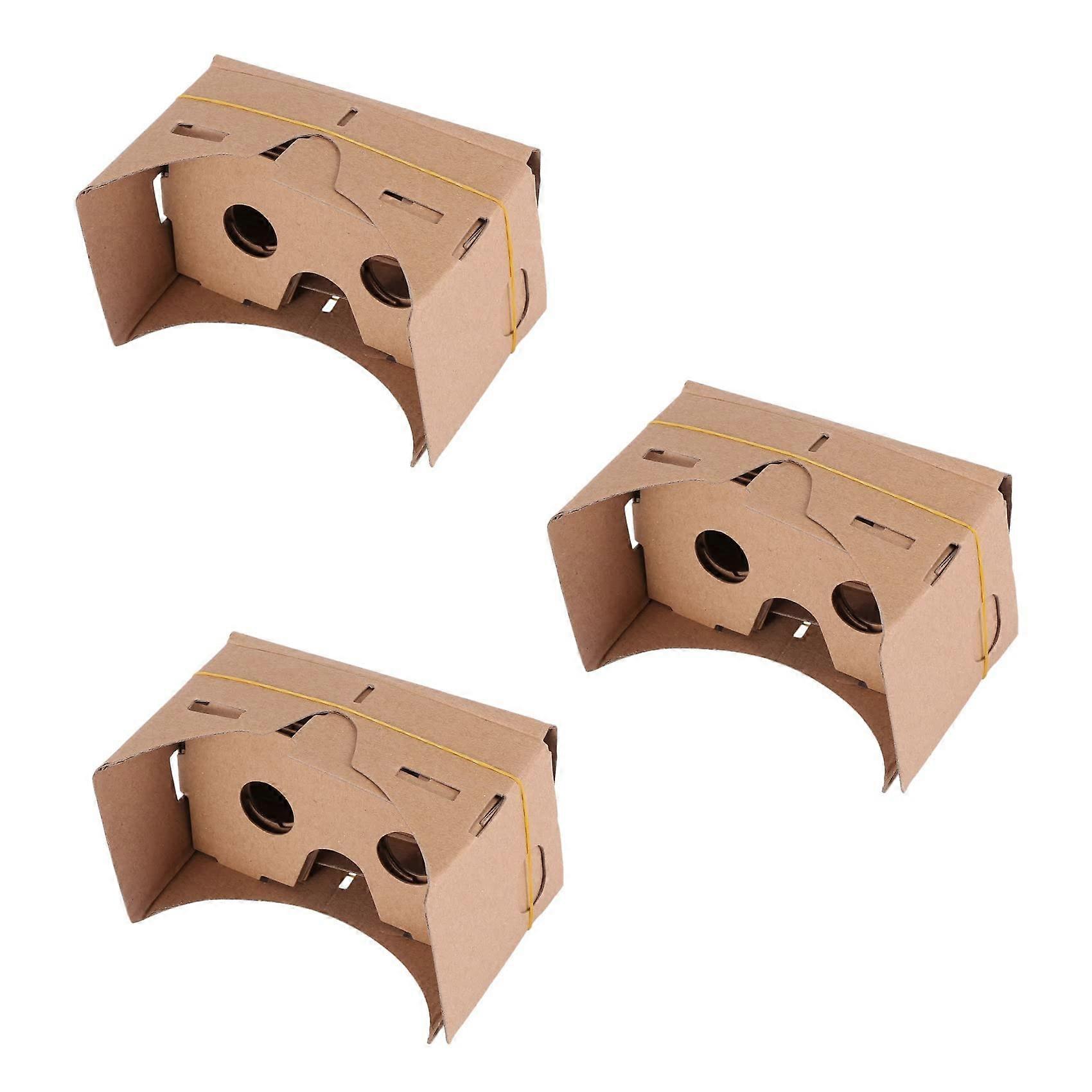 3D VR Glasses 3Pack 6Inch DIY Hardboard Compatible With Google Cardboard