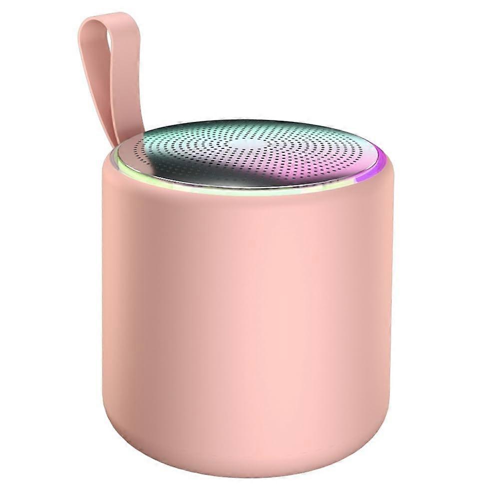 Mini Portable Desktop Speaker Bluetooth Enabled 2025 Model Enhanced HiFi Sound Stylish Pink Design