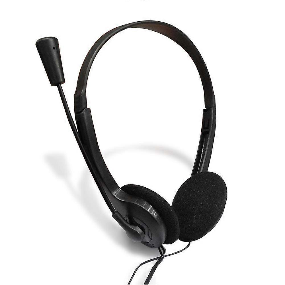 PC Headset with Microphone 3.5mm Stereo OverEar with Soft Ear Pads for Laptop, Compatible with Skype, Zoom, Teams