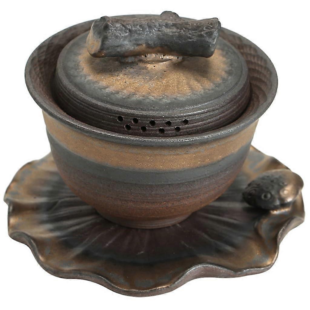 Porcelain Kung Fu Tea Set with Tureen, Teapot and Cups – Elegant Glazed Design for Tea Ceremony