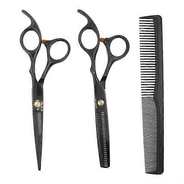 Pro Hairdressing scissors set with comb, black