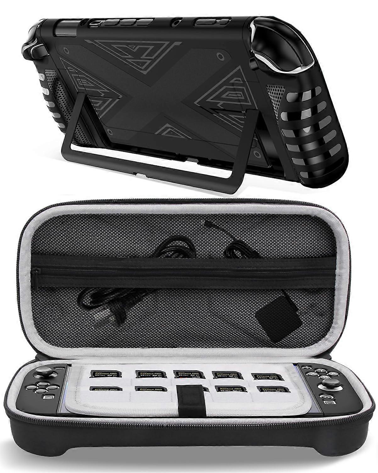 Carrying Case for Nintendo Switch 2 with Shockproof Drop Protection and Ergonomic Kickstand