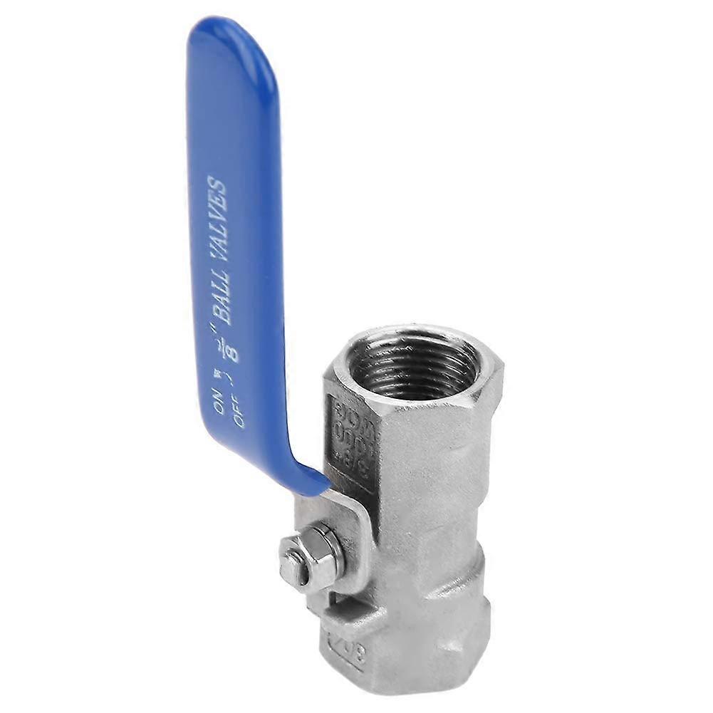 SS304 Stainless Steel Reduced Port Ball Valve 3/8 Inch with Flat Handle for Reliable ShutOff