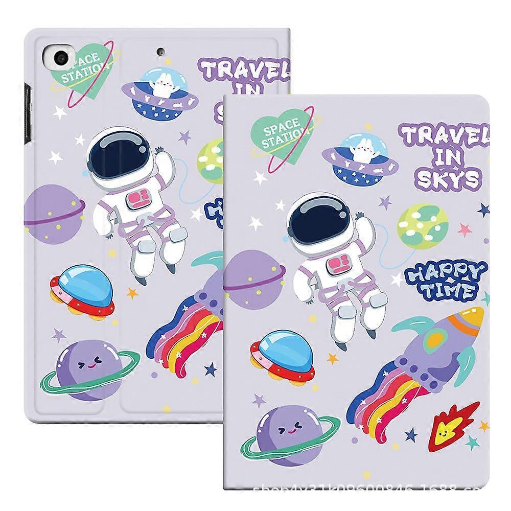 Capa elegante para iPad 2025 de 11 polegadas com tema de viagem espacial e sono.