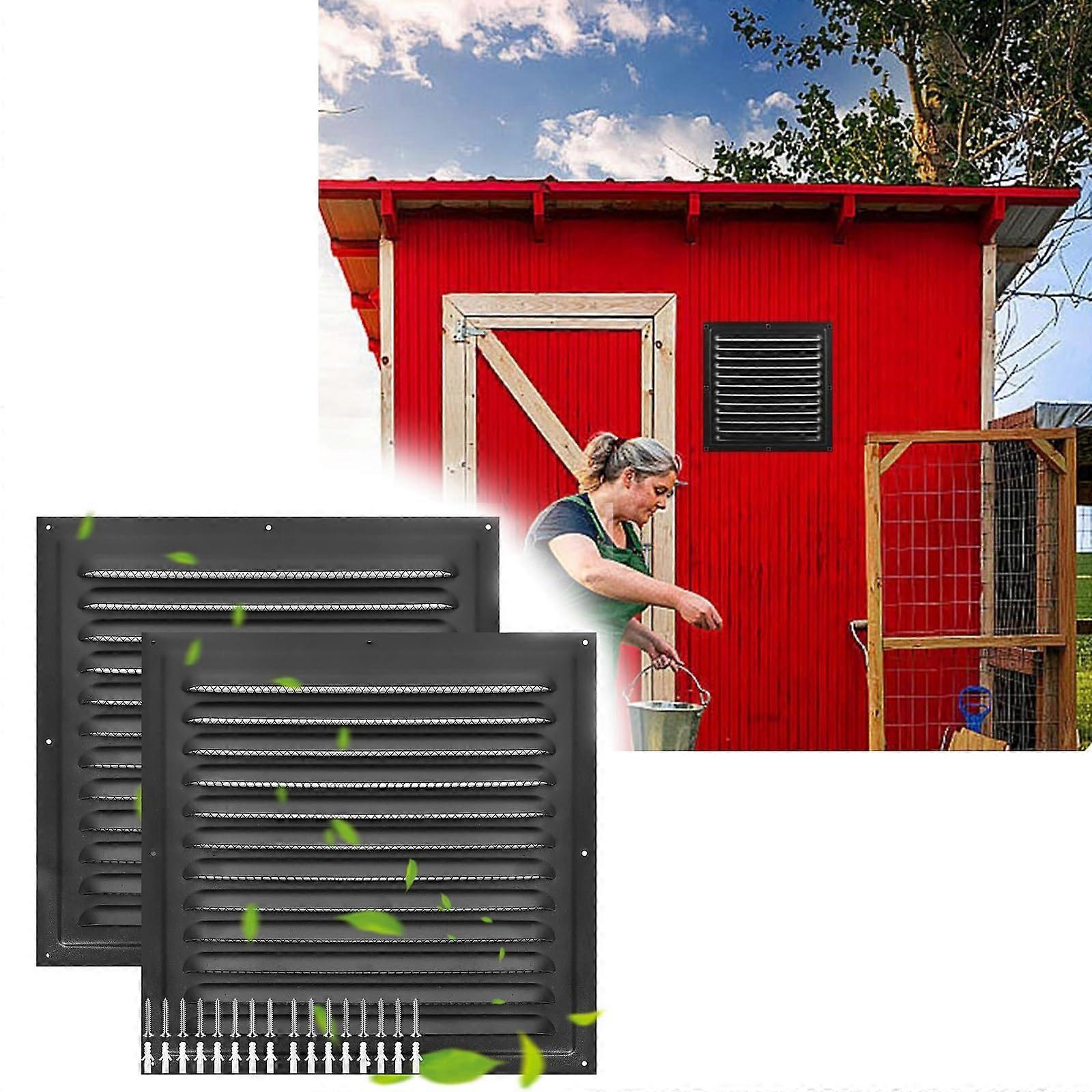 Aluminum Gable Vent with Improved Airflow, RustResistant Decorative Air Vent for Wall or Ceiling, 14 x 16 in White