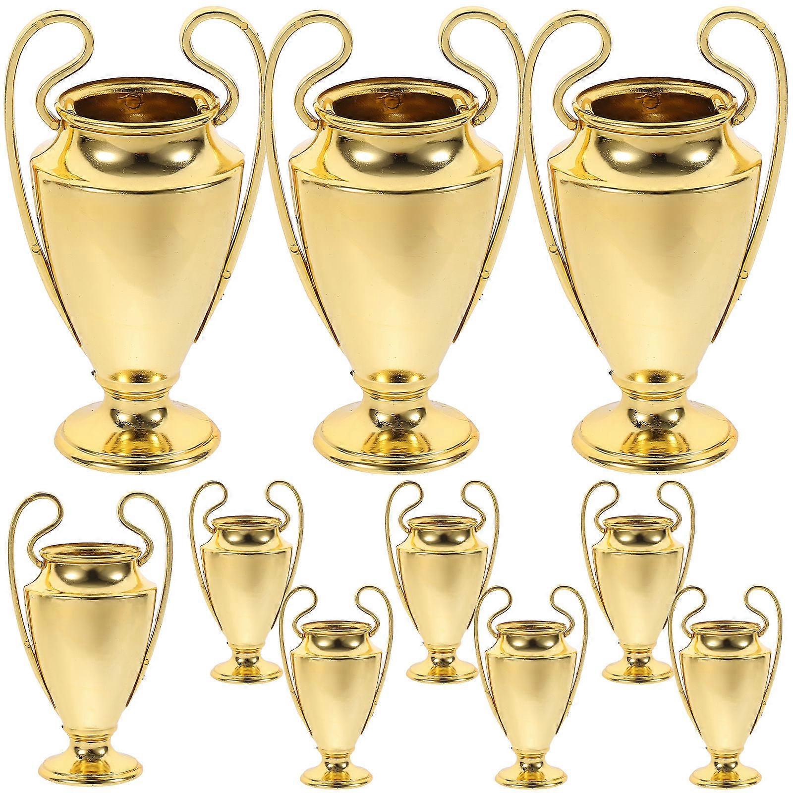Golden Candy Jar Plastic Trophy for Decoration 10Pcs Delicate Chic Awards