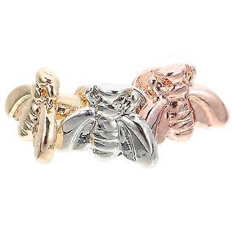 Silicone Watchband Buckle Bee Shape Charm for Adults Daily Wear 0.39X0.28X0.28in Rose Gold Color Durable and Practical 3Pcs