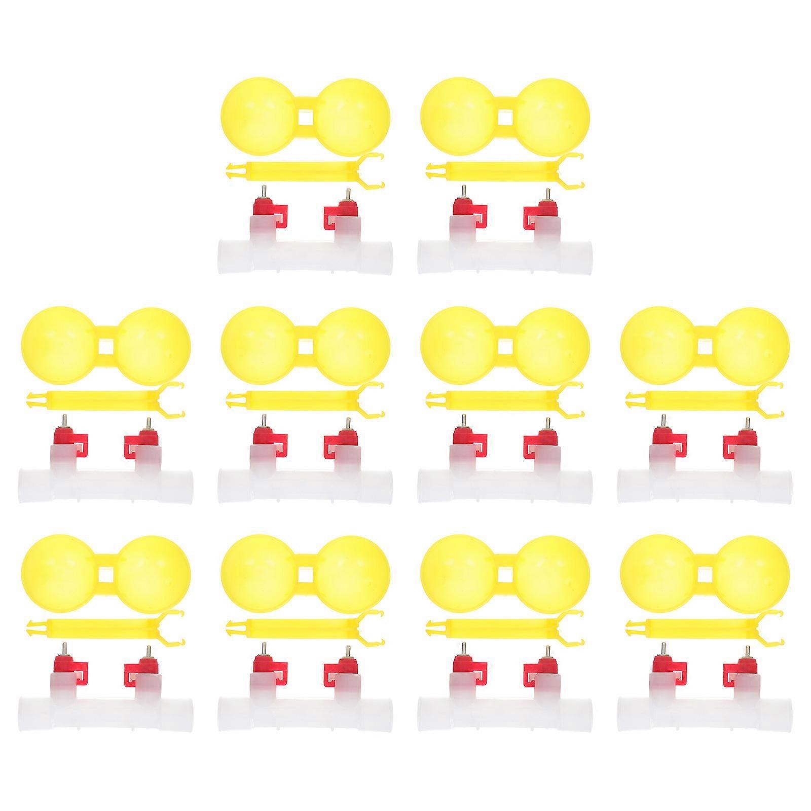 Chicken Waterer Ball-Valve Type for Feeding 10Pcs Automatic Poultry Waterer Device