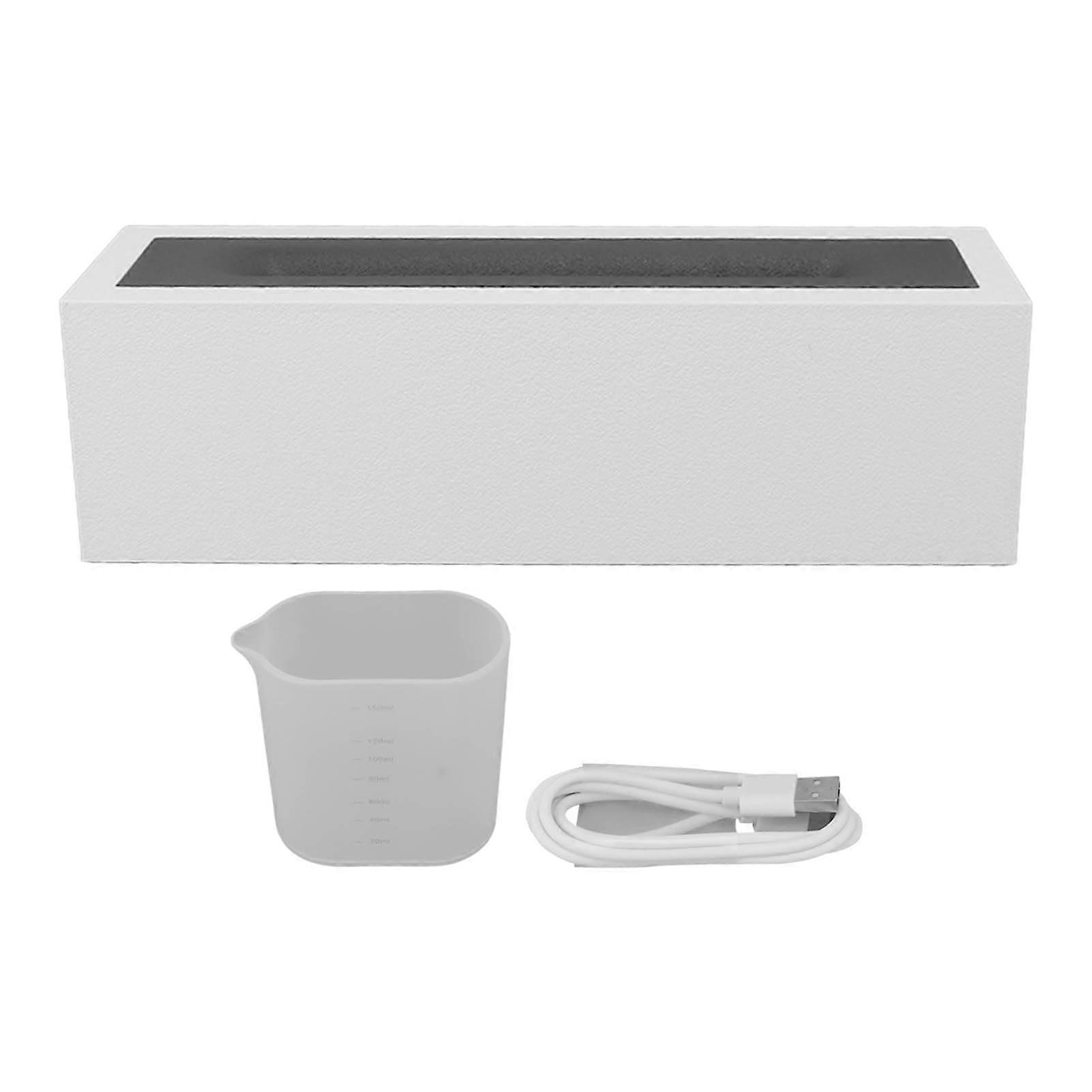 Essential Oil Diffuser with Flame Effect Light, Cool Mist Aromatherapy for Home Office, White Nordic Design