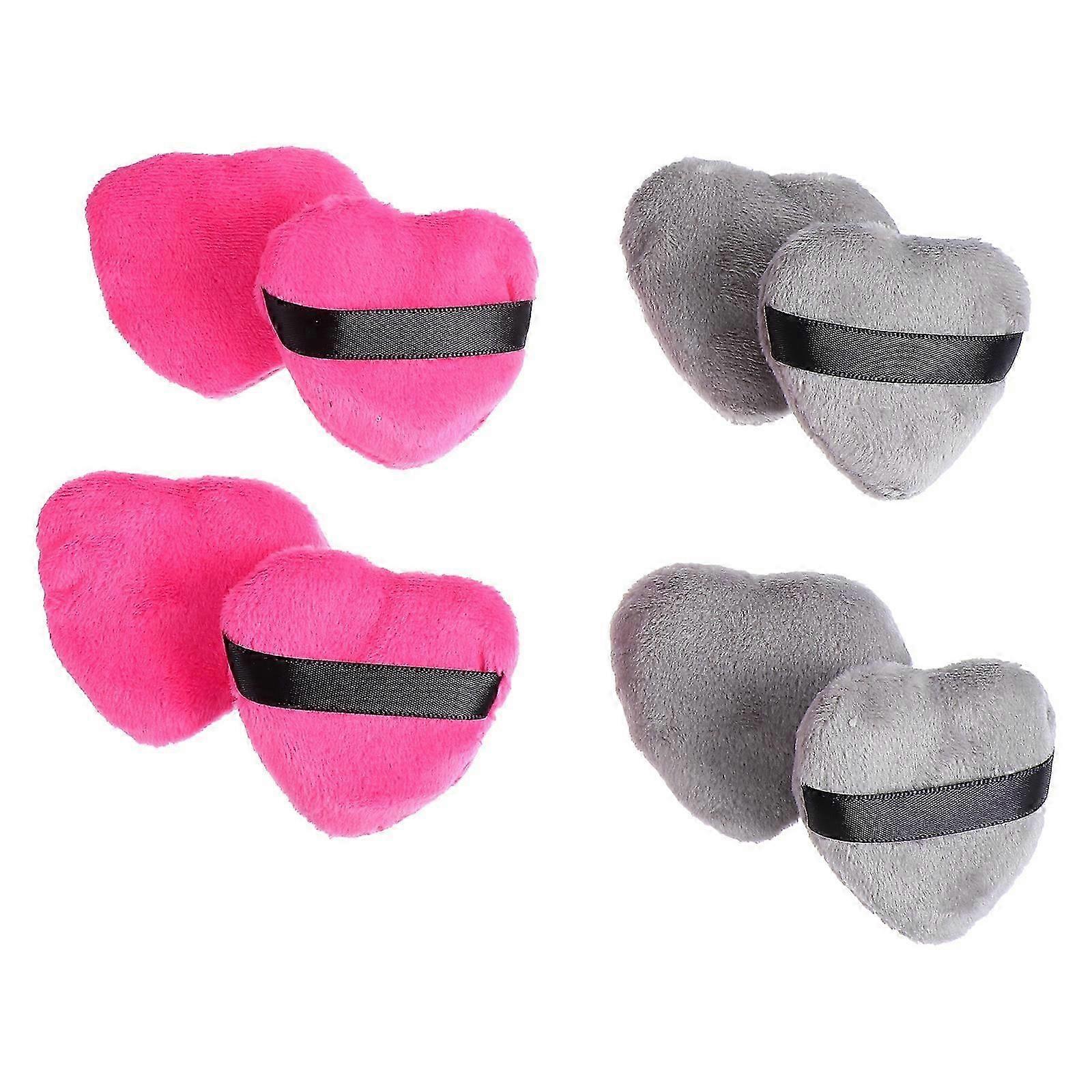 Heart-Shaped Cosmetic Puffs, 8-Piece Makeup Sponge Set
