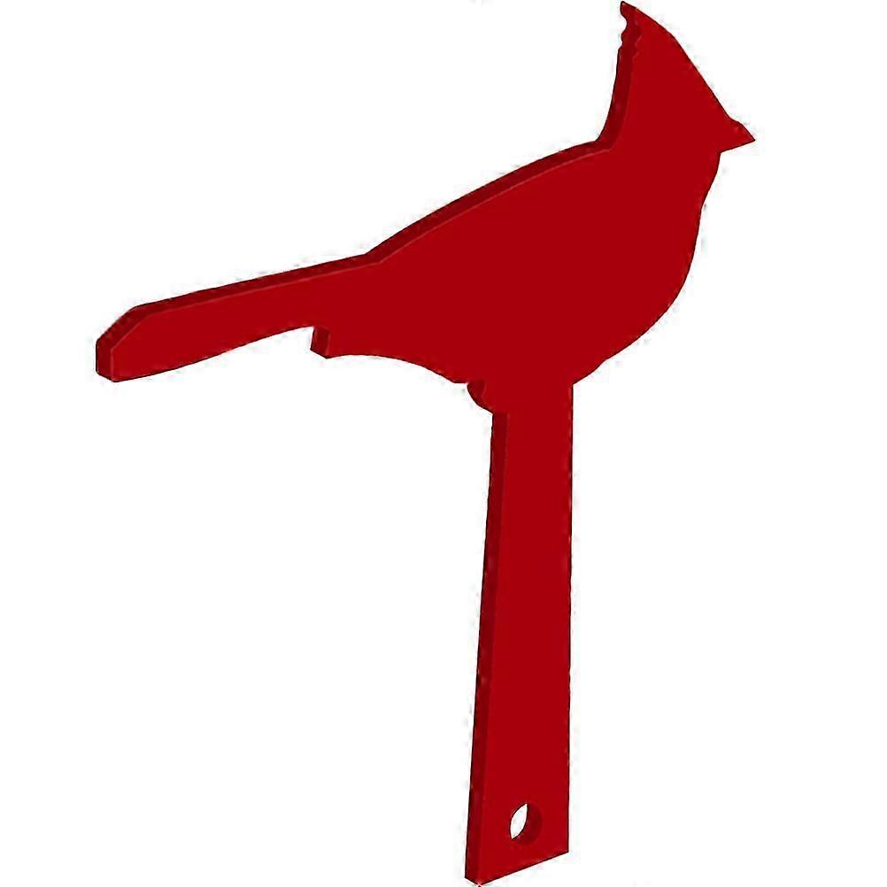 Mailbox Adornment Red Bird Shape Decorative Ornament 3Pcs Set