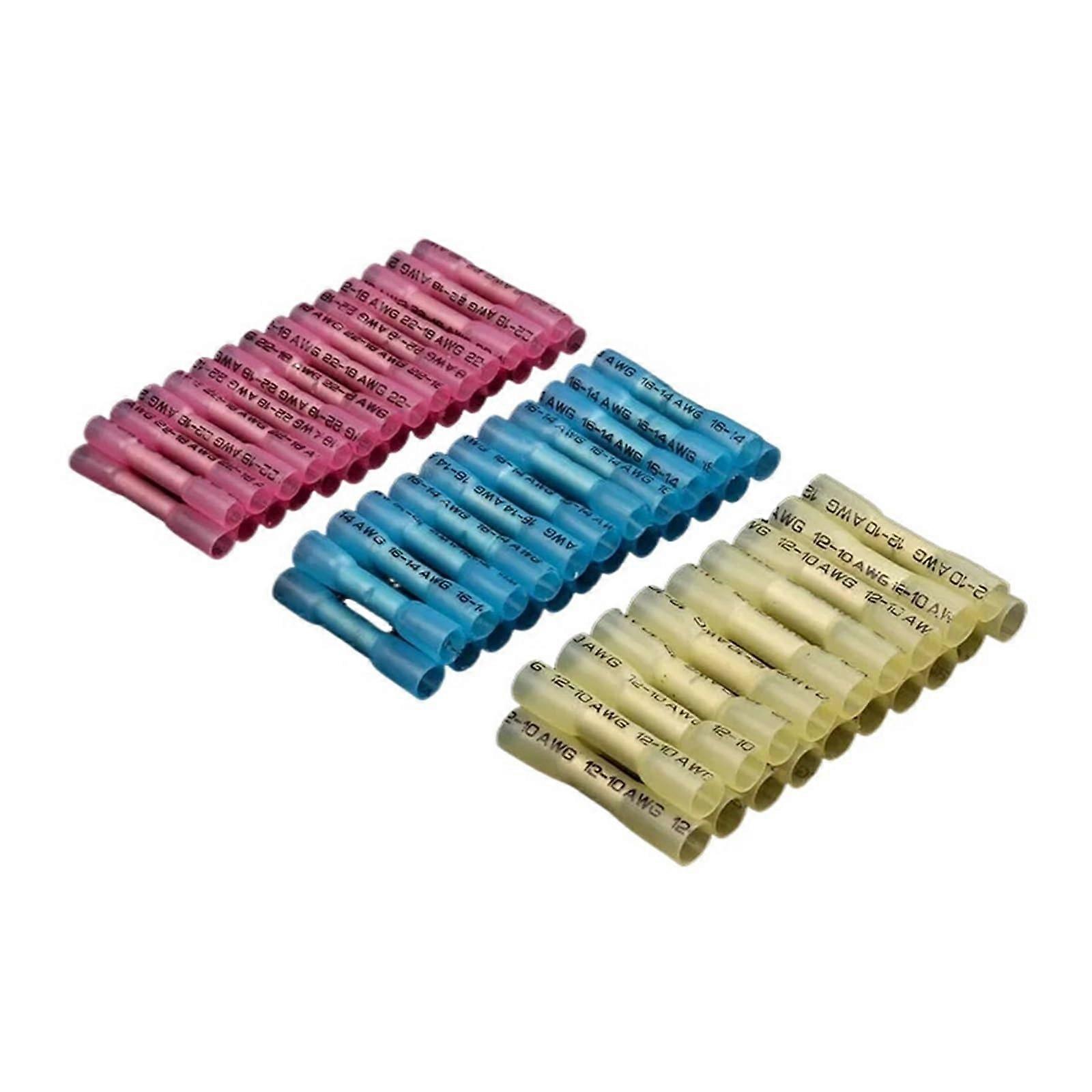 200 Pack Assorted Heat Shrink Wire Connectors Waterproof Butt Crimp Terminals Corrosion Resistant