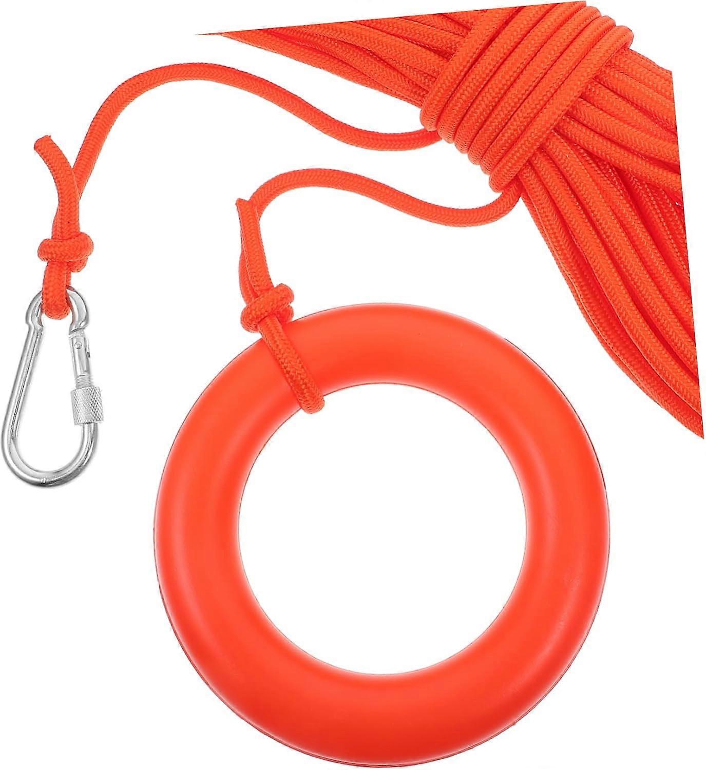 Rescue Throw Rope with Hook, Adjustable Floating Lifeline for Lakes Rivers Pools, Strength Polypropylene