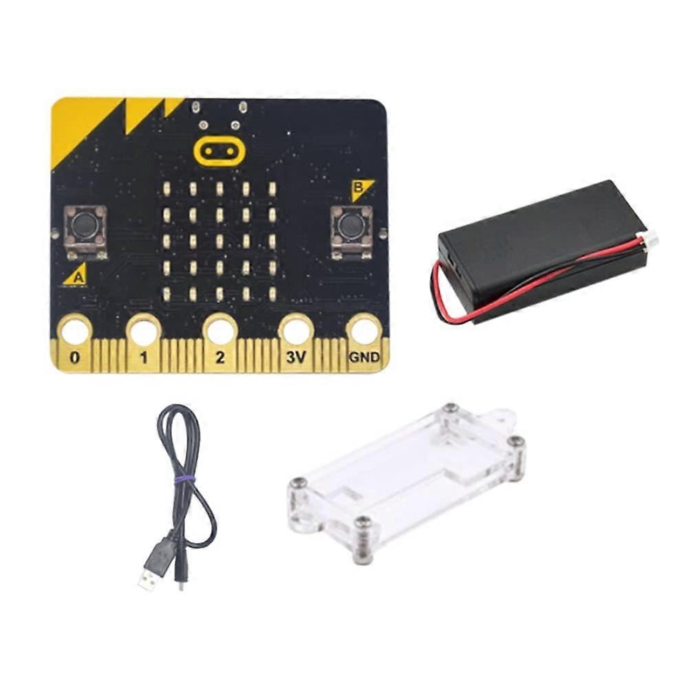 Microbit Go Starter Kit Programmable Learning Board with Protective Case for DIY Projects
