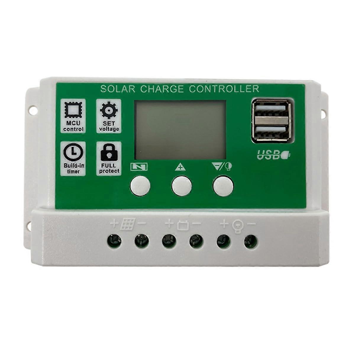 MPPT Solar Charge Controller with LCD Display 12V 24V Lithium Battery Regulator for Off‑Grid Systems