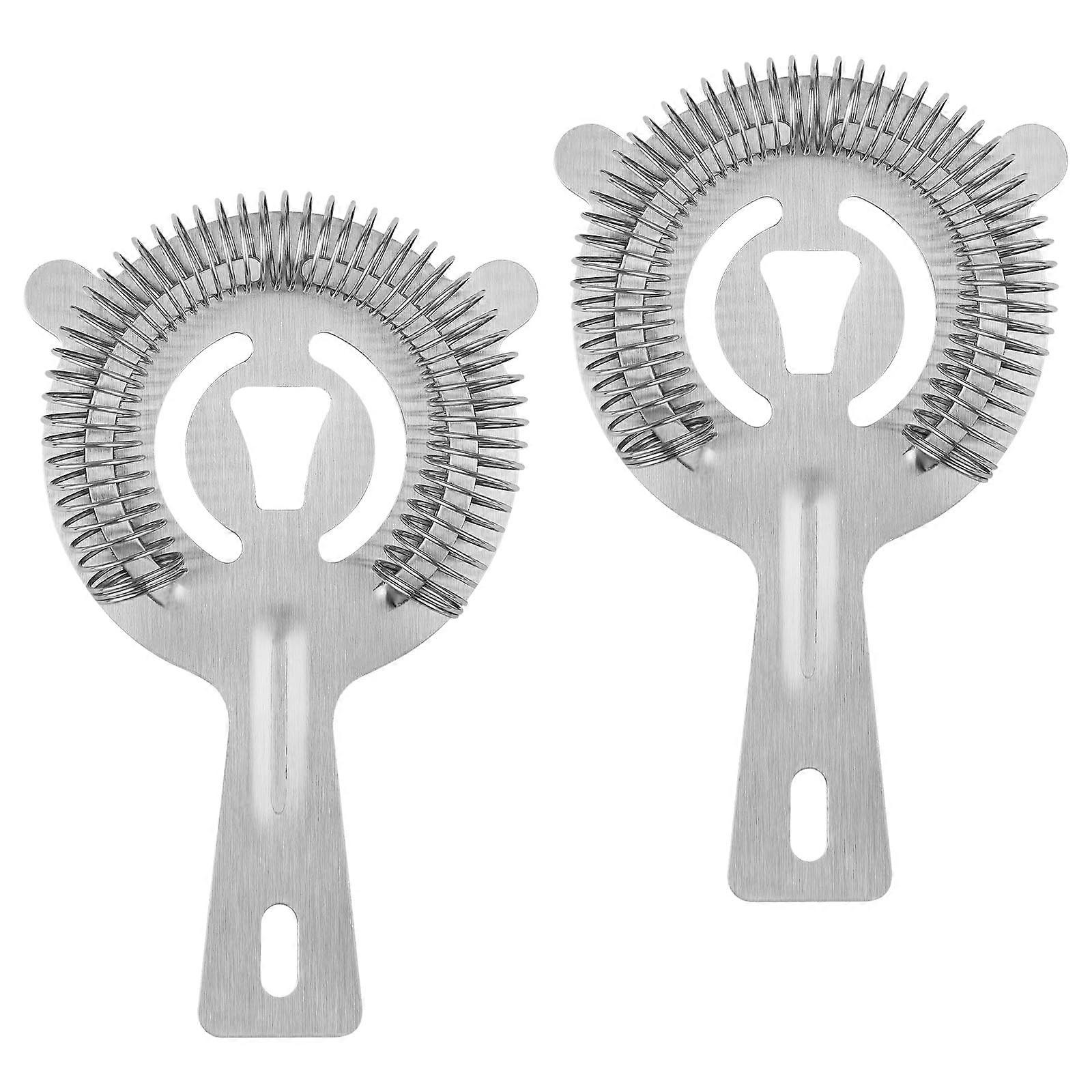 Cocktail Strainer Set 2PCS Stainless Steel Bartender Strainer with Density Spring for Shaker