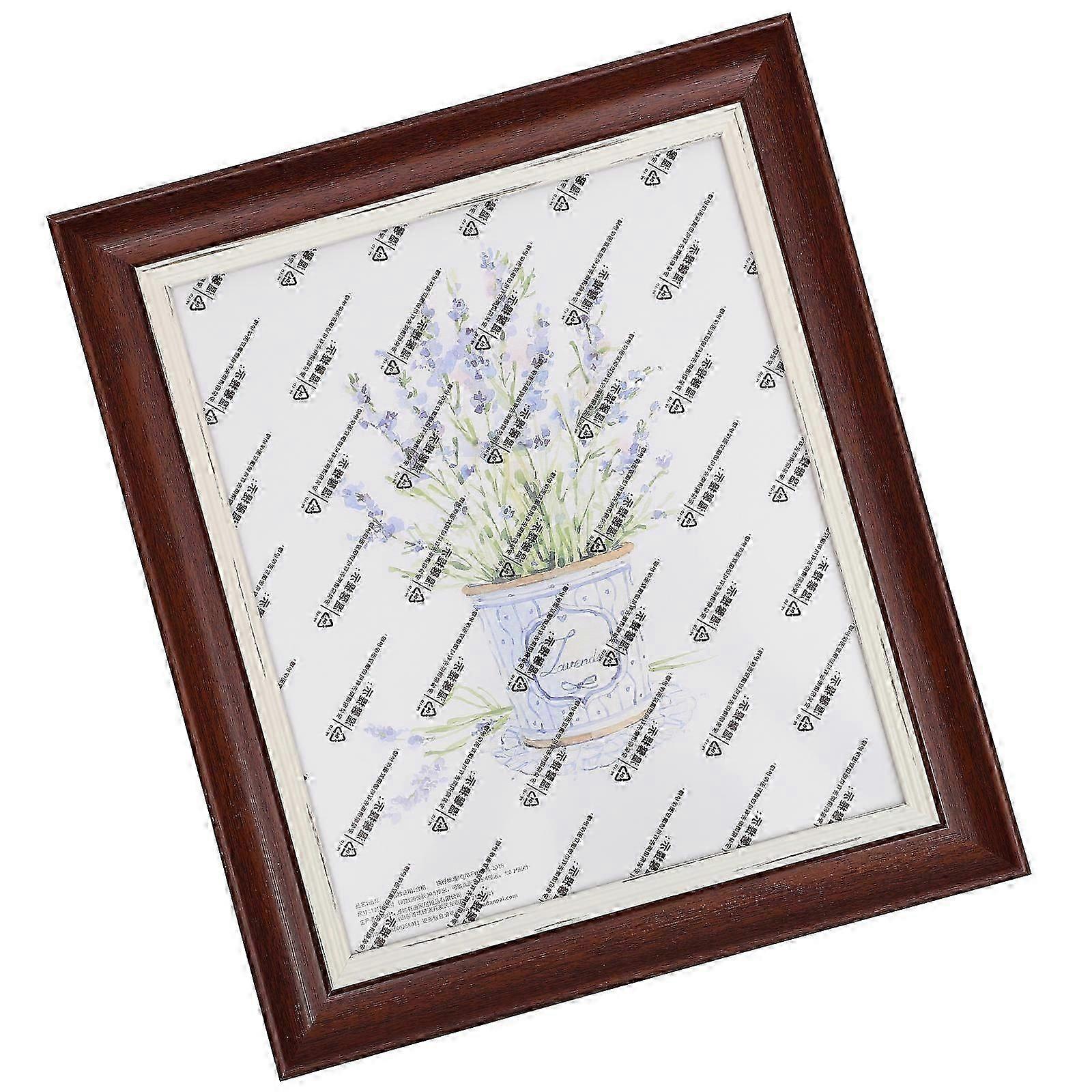 Decorative Photo Frame Resin Solid for Display 2Pcs Light Brown Desktop