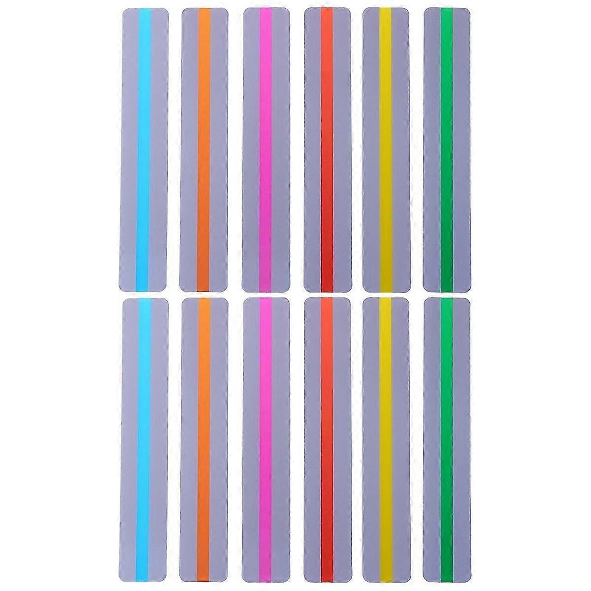 Transparent Bookmark 12Pcs Assorted Color Creative Bookmarks PVC for Decor Use
